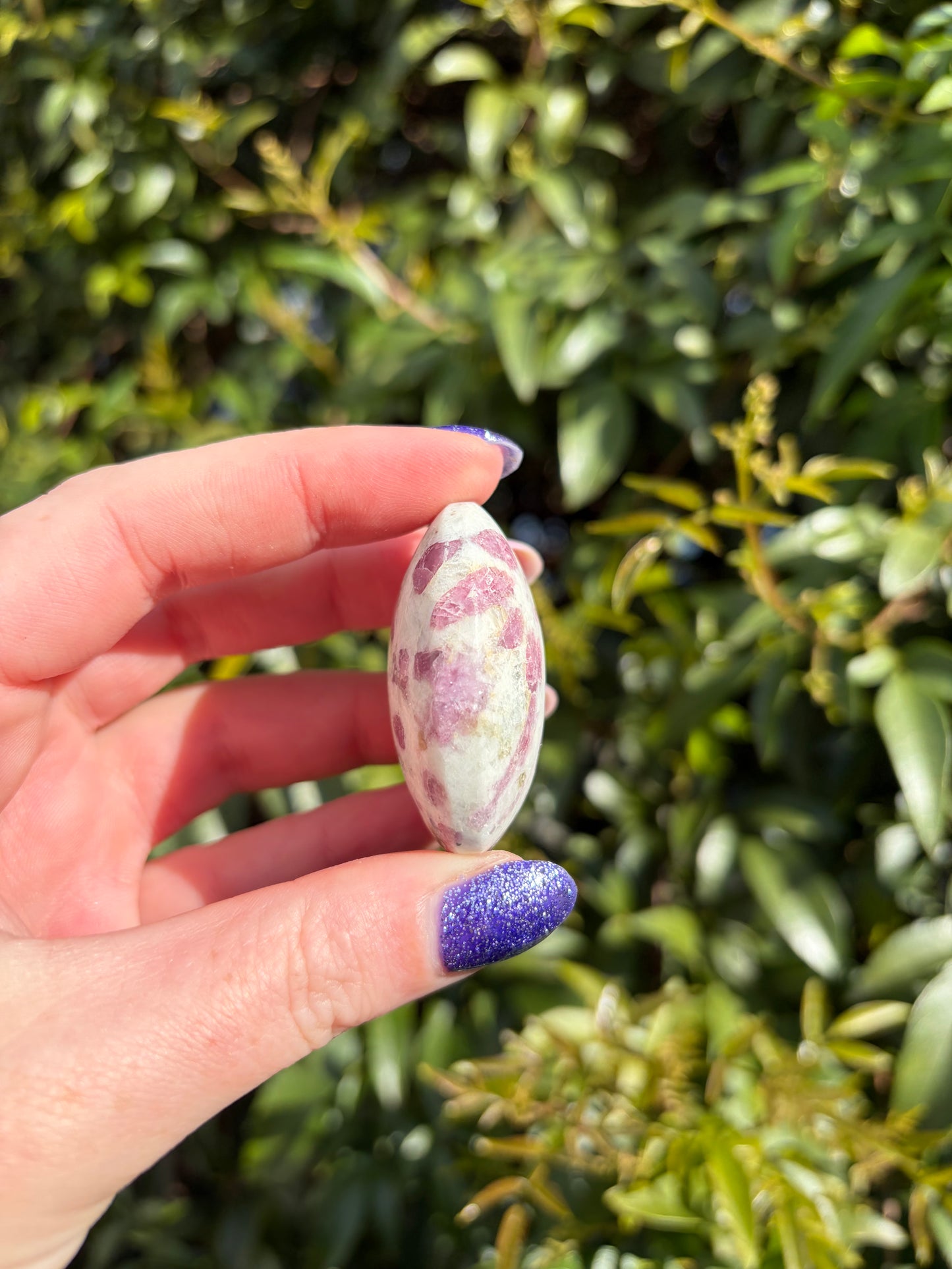 Pink Tourmaline Palm Stone A
