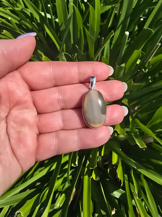 Polychrome Jasper | Polished Sterling Silver Pendant A