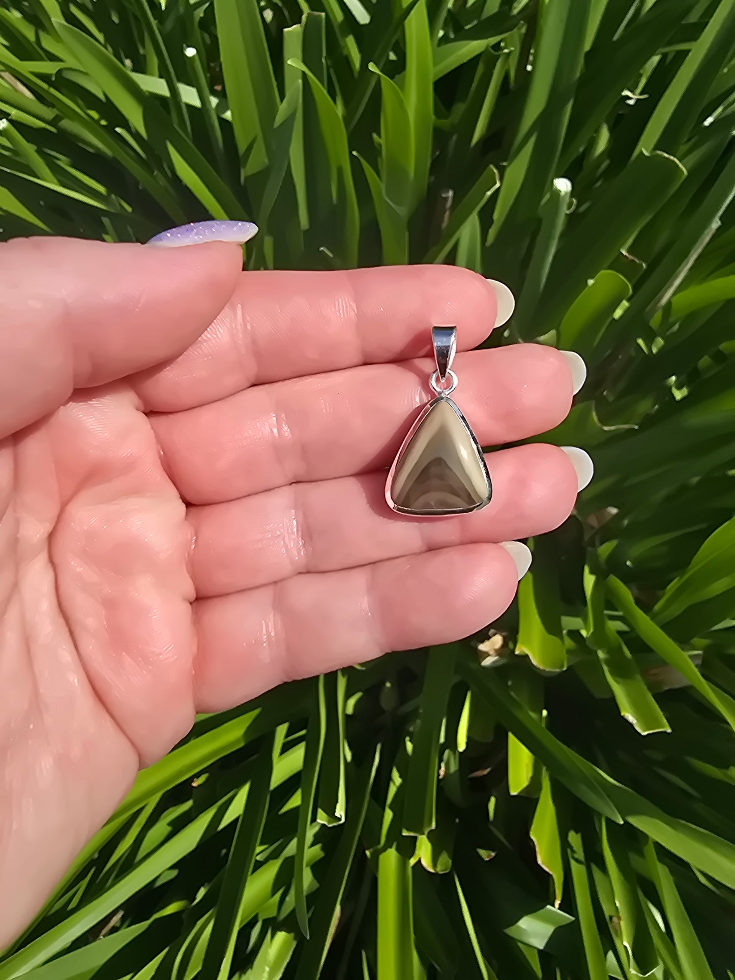 Polychrome Jasper | Polished Sterling Silver Pendant B