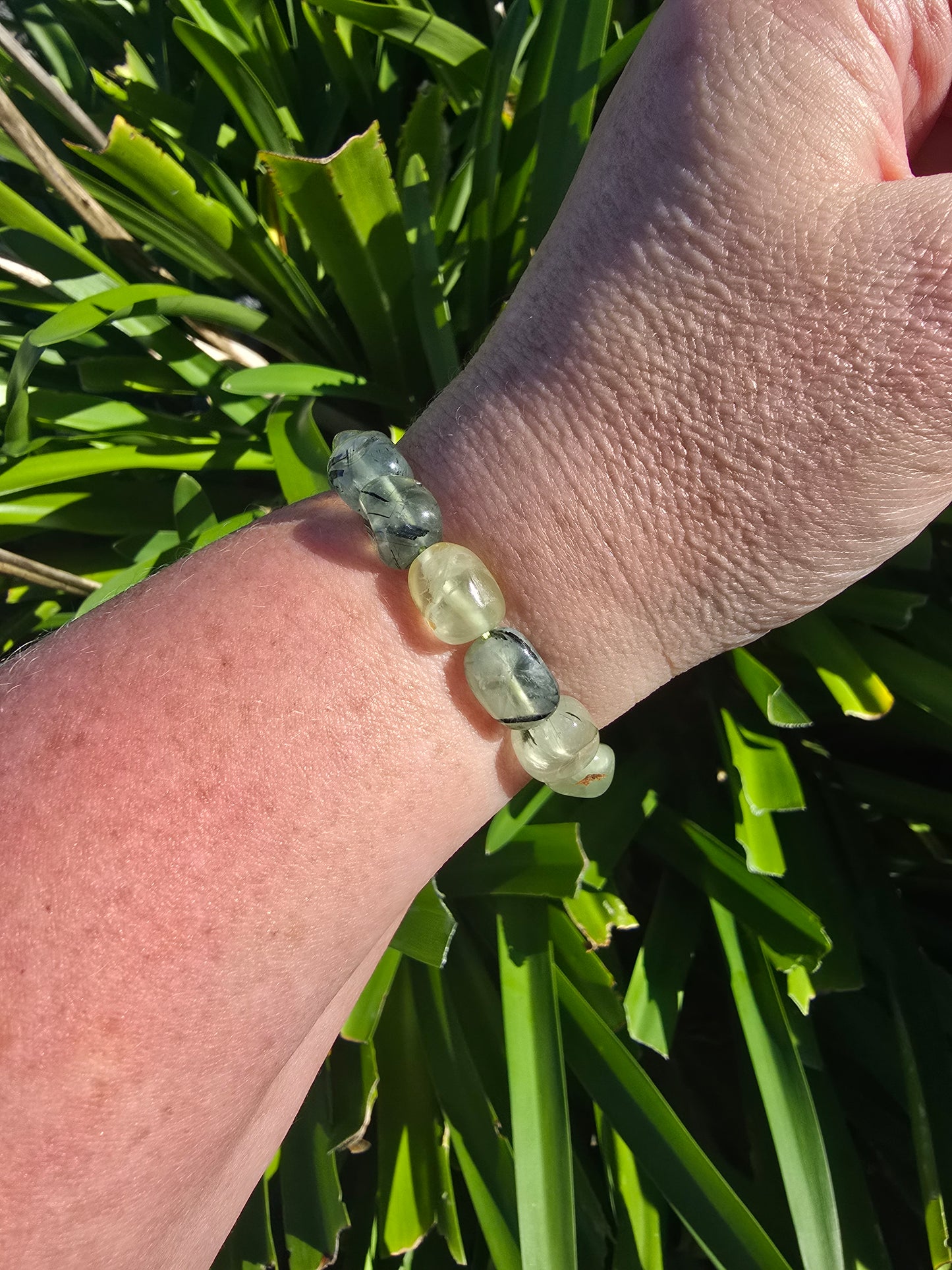Prehnite | Large Nugget Bead Bracelet