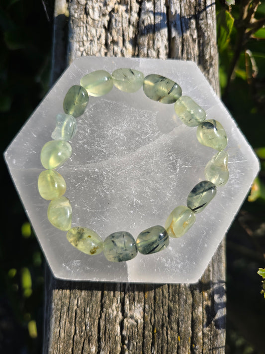 Prehnite | Large Nugget Bead Bracelet