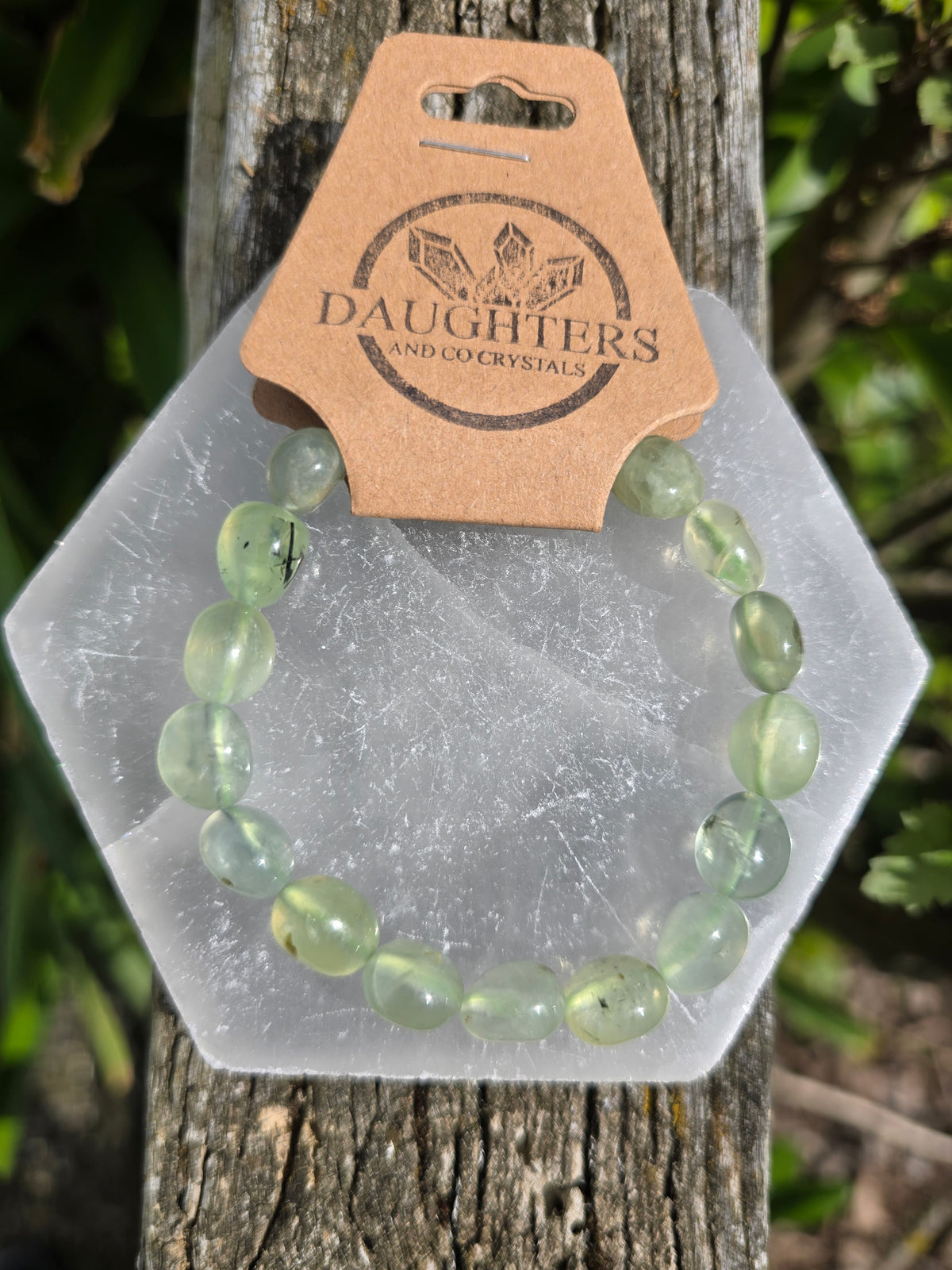 Prehnite | Nugget Bead Bracelet 10 mm