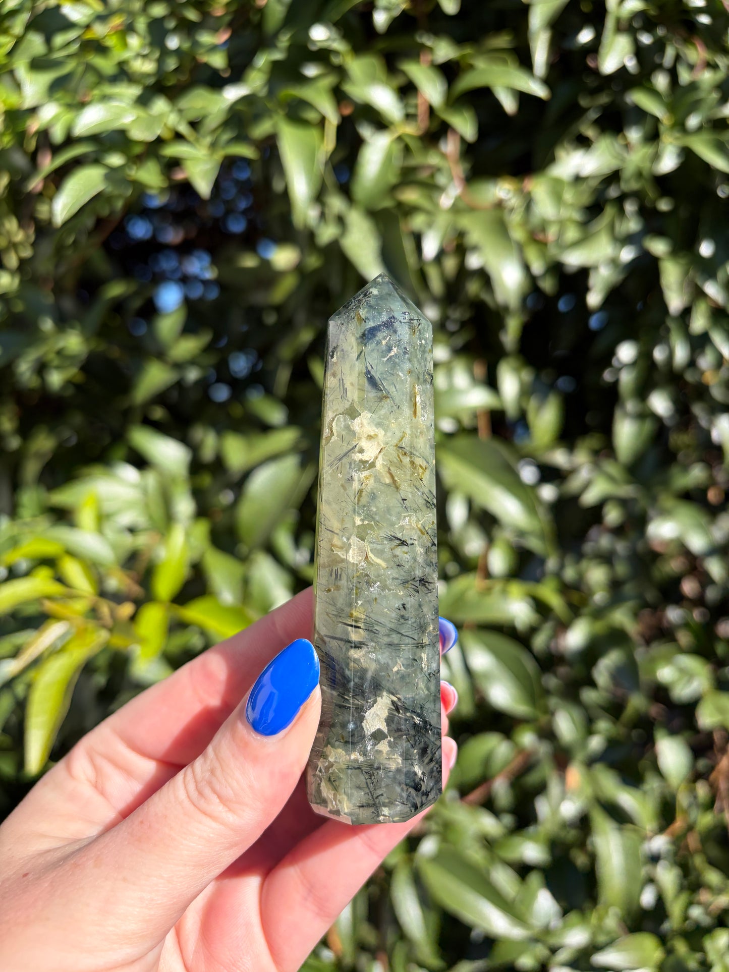 Prehnite Polished Point A