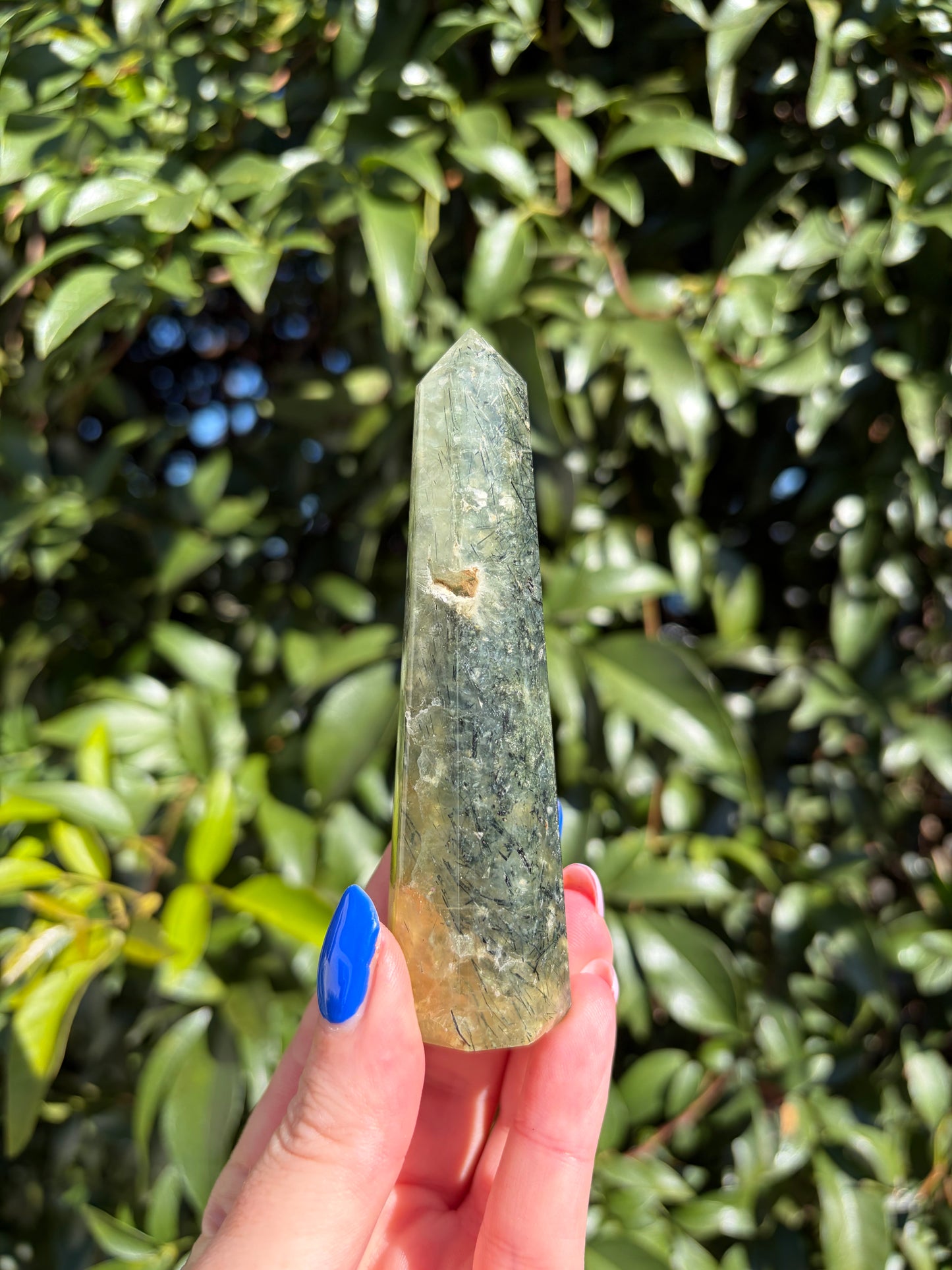 Prehnite Polished Point B