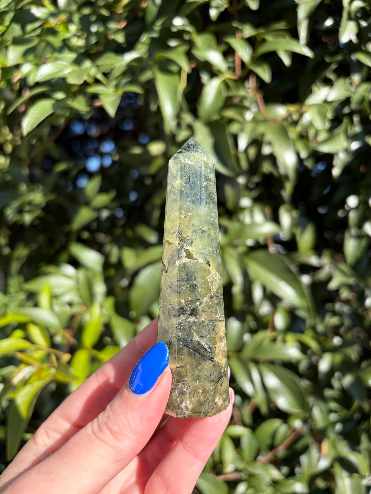 Prehnite Polished Point C