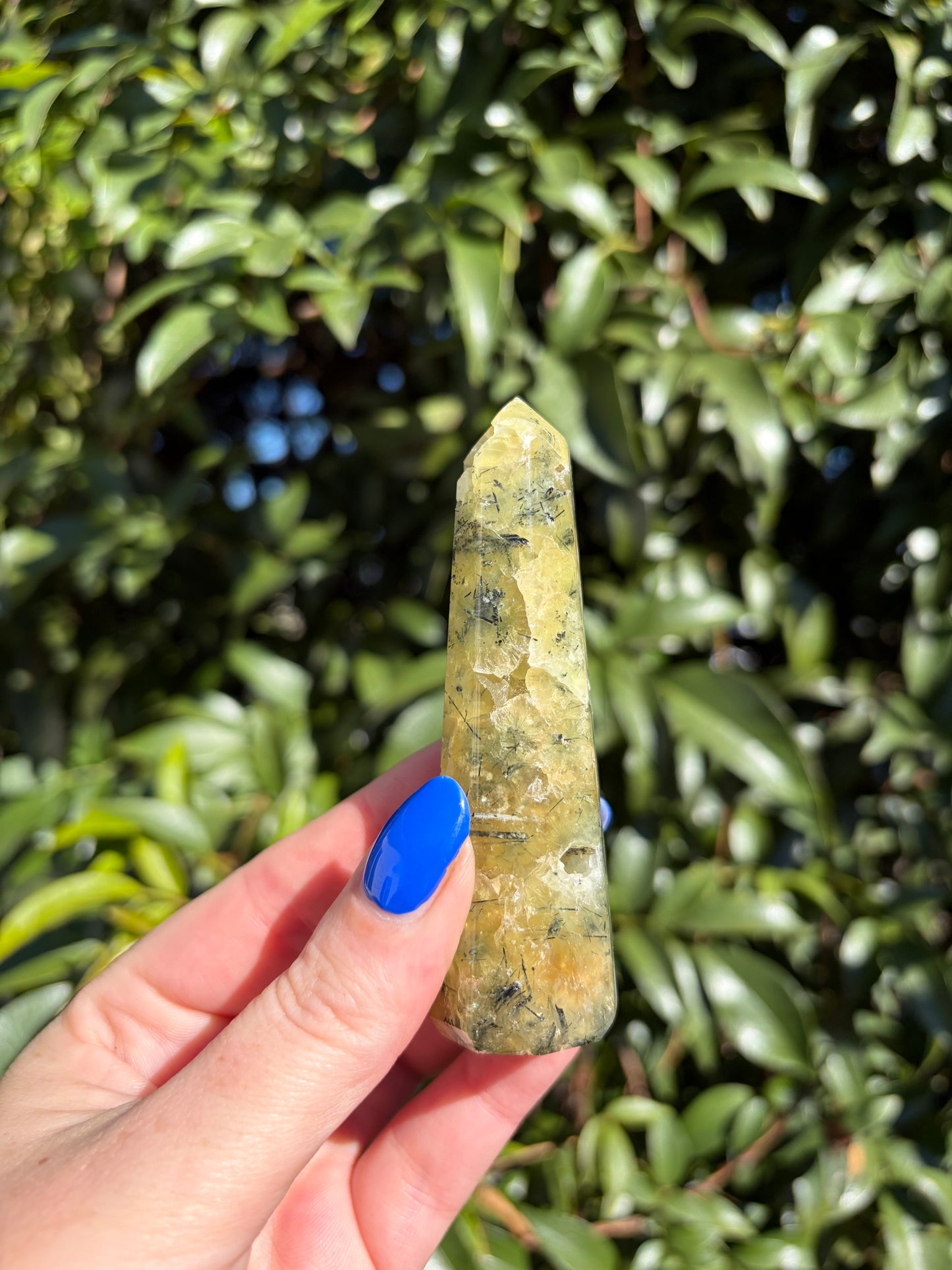 Prehnite Polished Point D