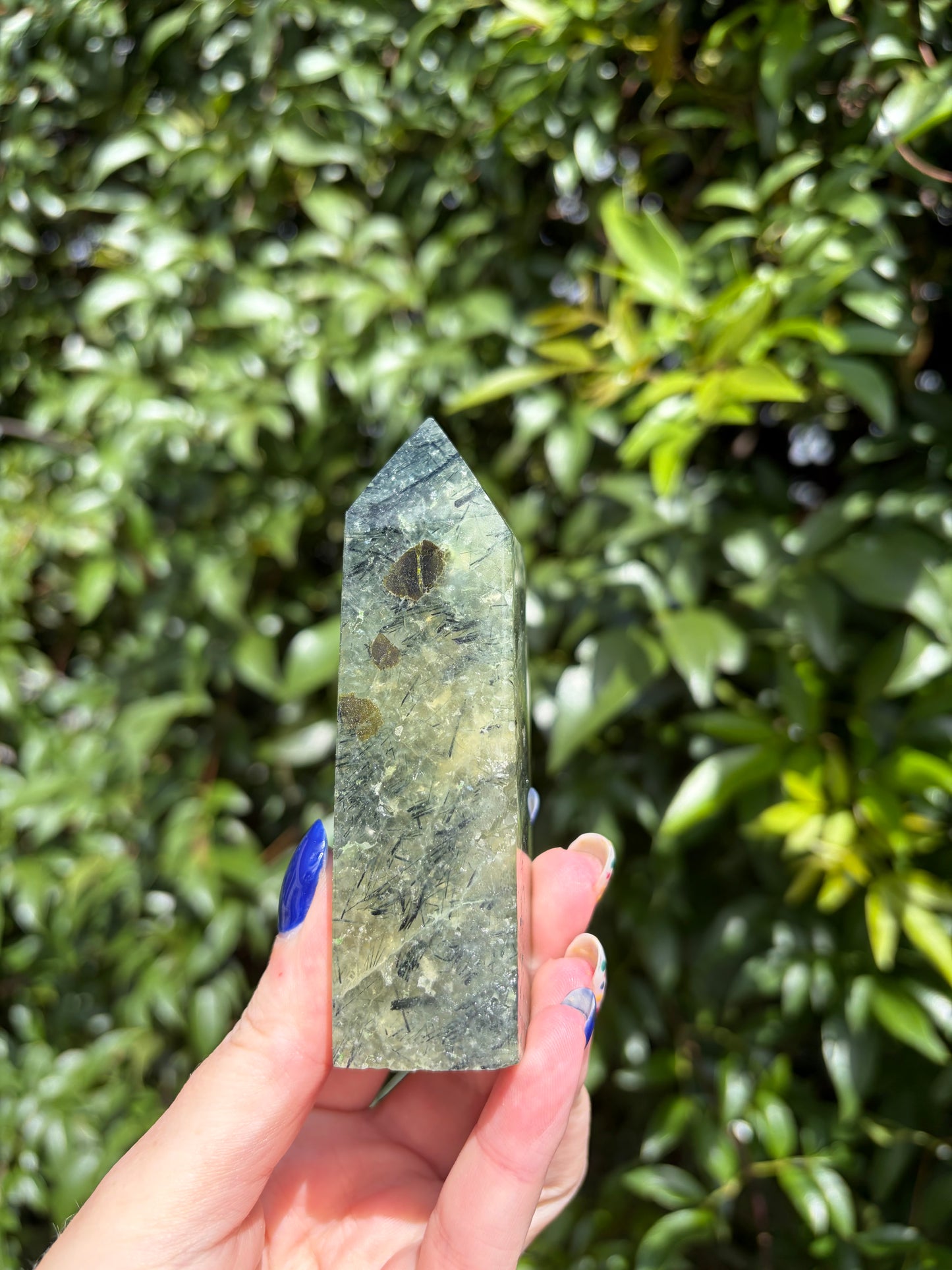 Prehnite Semi Polished Point A