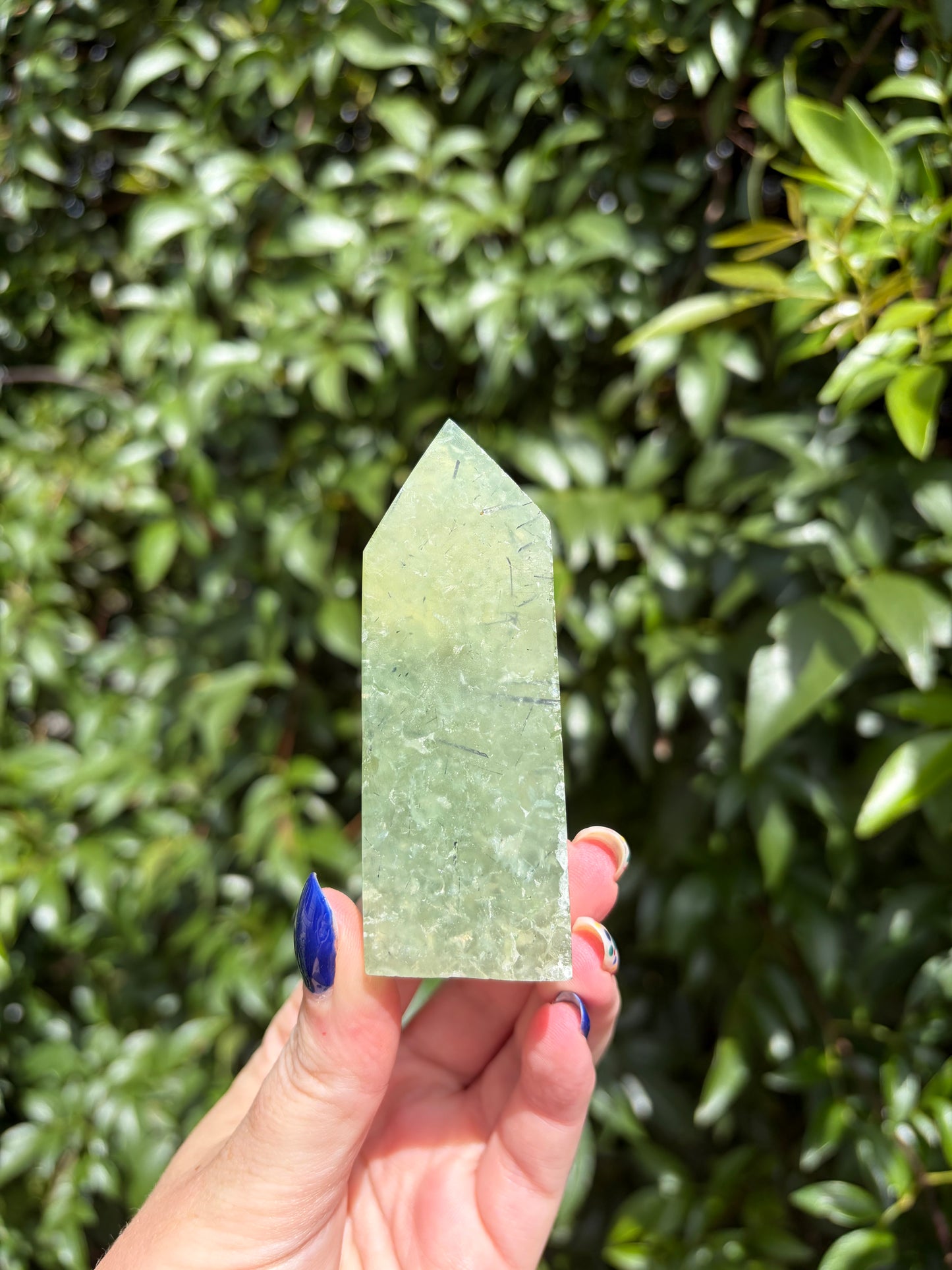Prehnite Semi Polished Point C