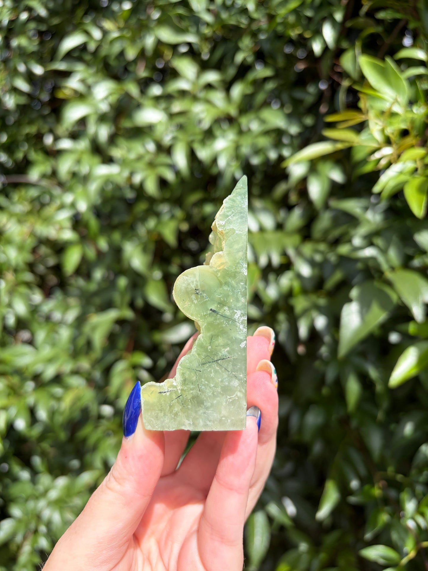 Prehnite Semi Polished Point C