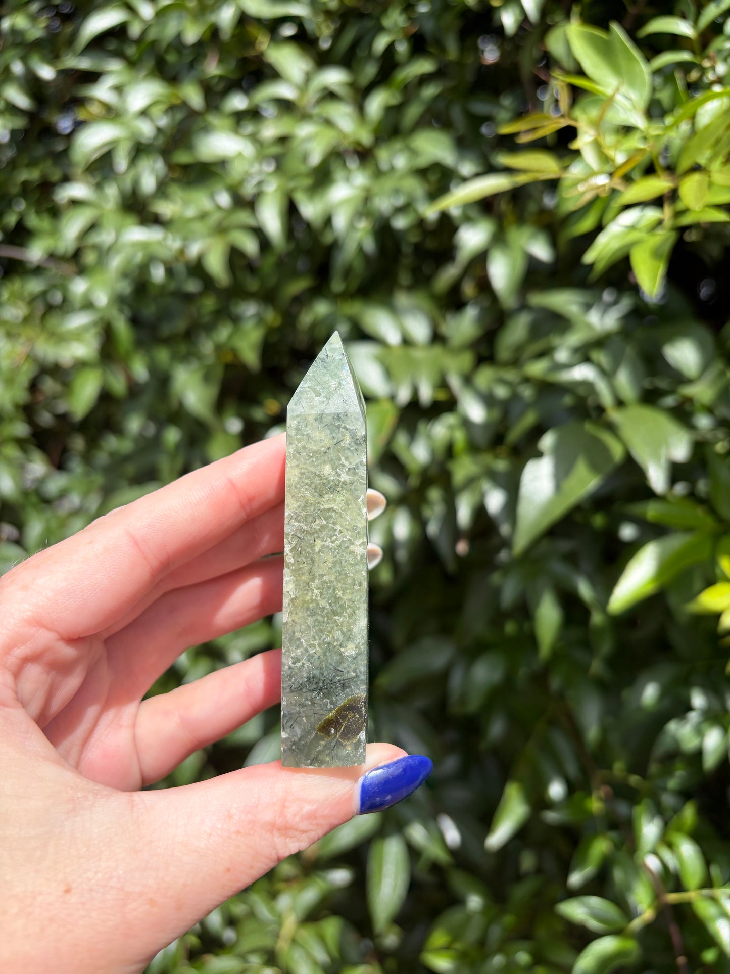 Prehnite Semi Polished Point D
