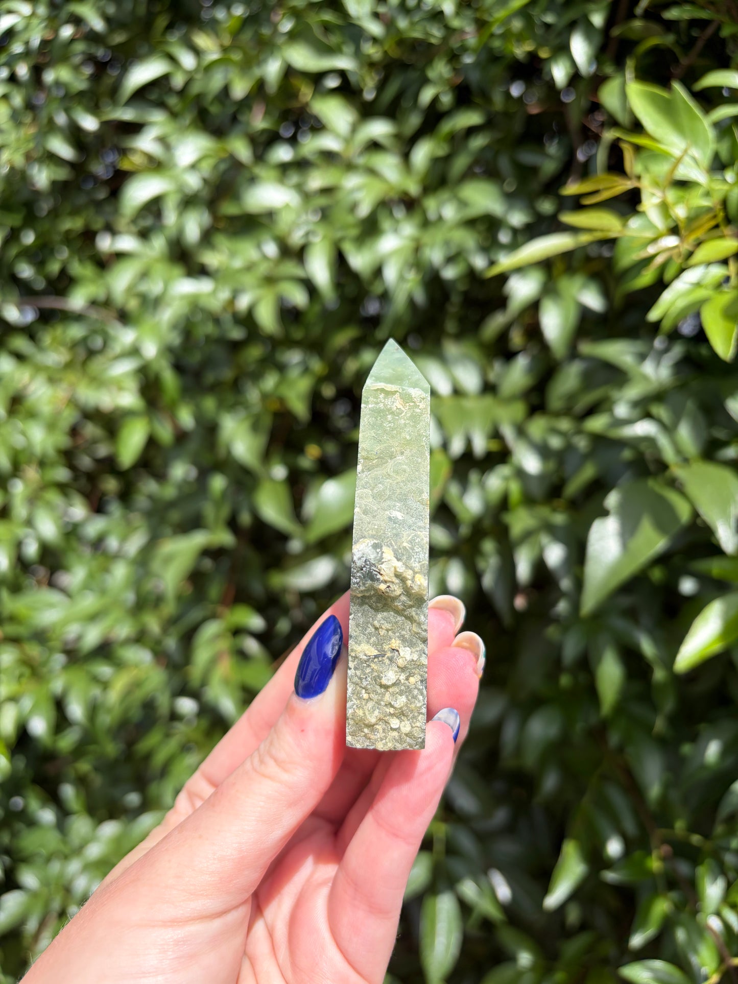 Prehnite Semi Polished Point D