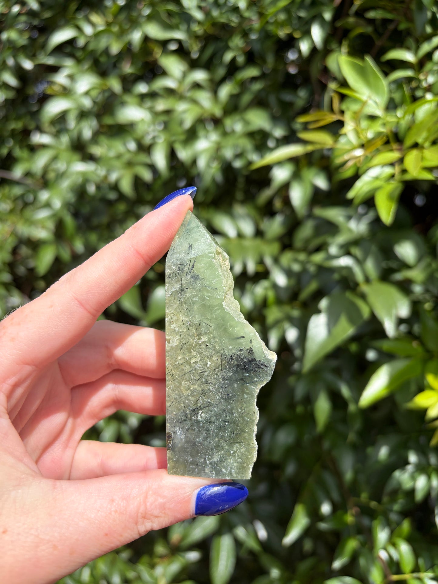 Prehnite Semi Polished Point D