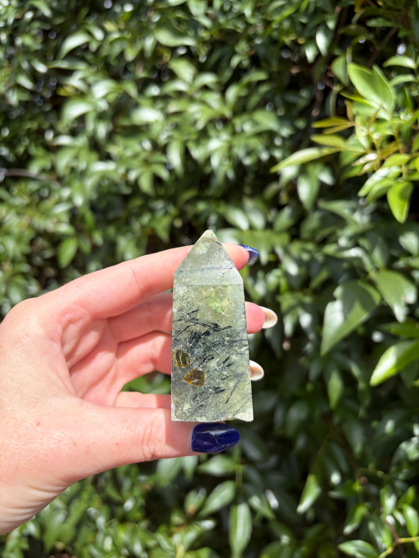 Prehnite Semi Polished Point E "CHIPPED"