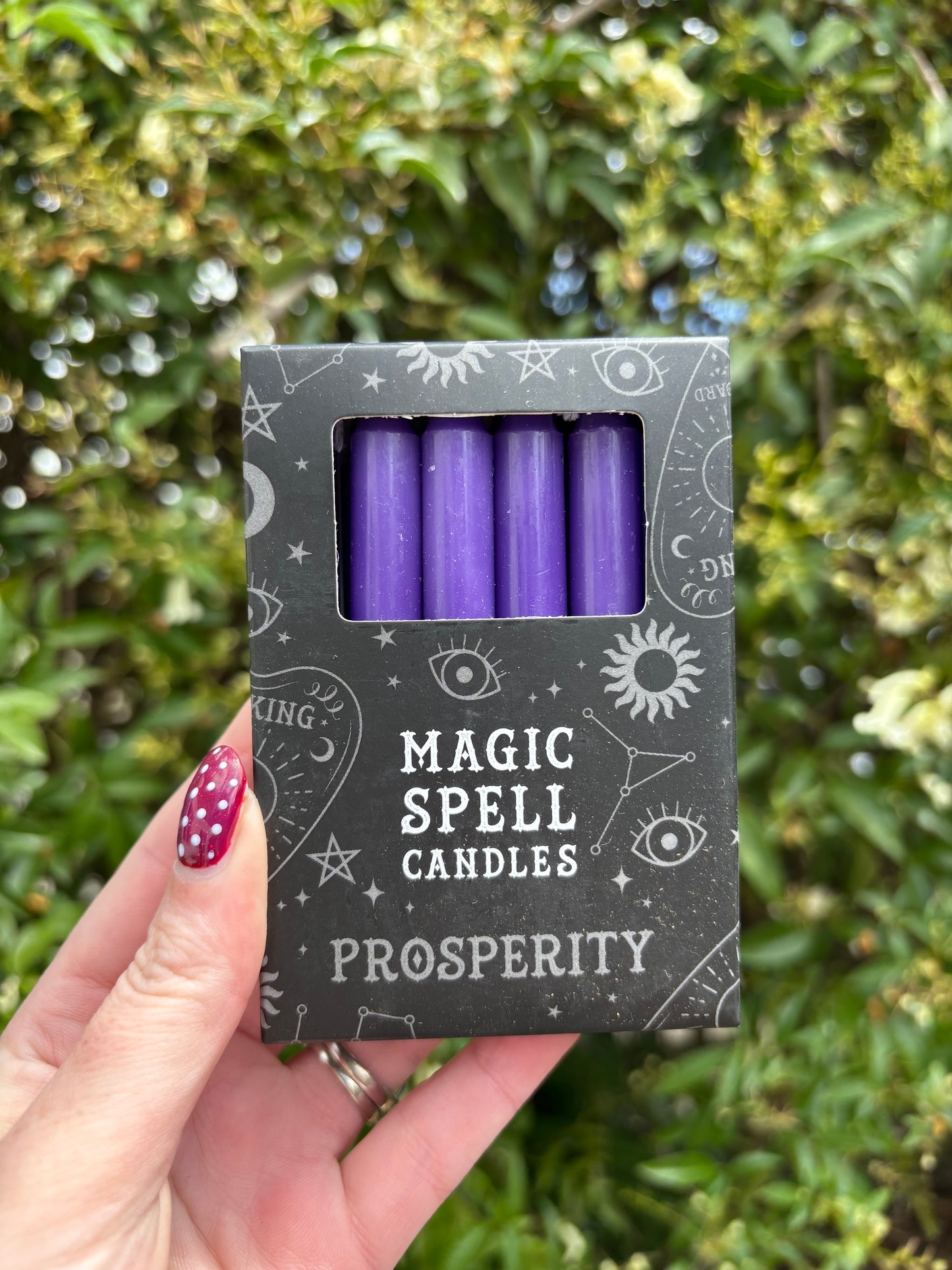 Purple PROSPERITY Magic Spell Candles x12