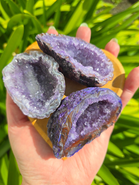 Purple Agate Geode Cave | Large