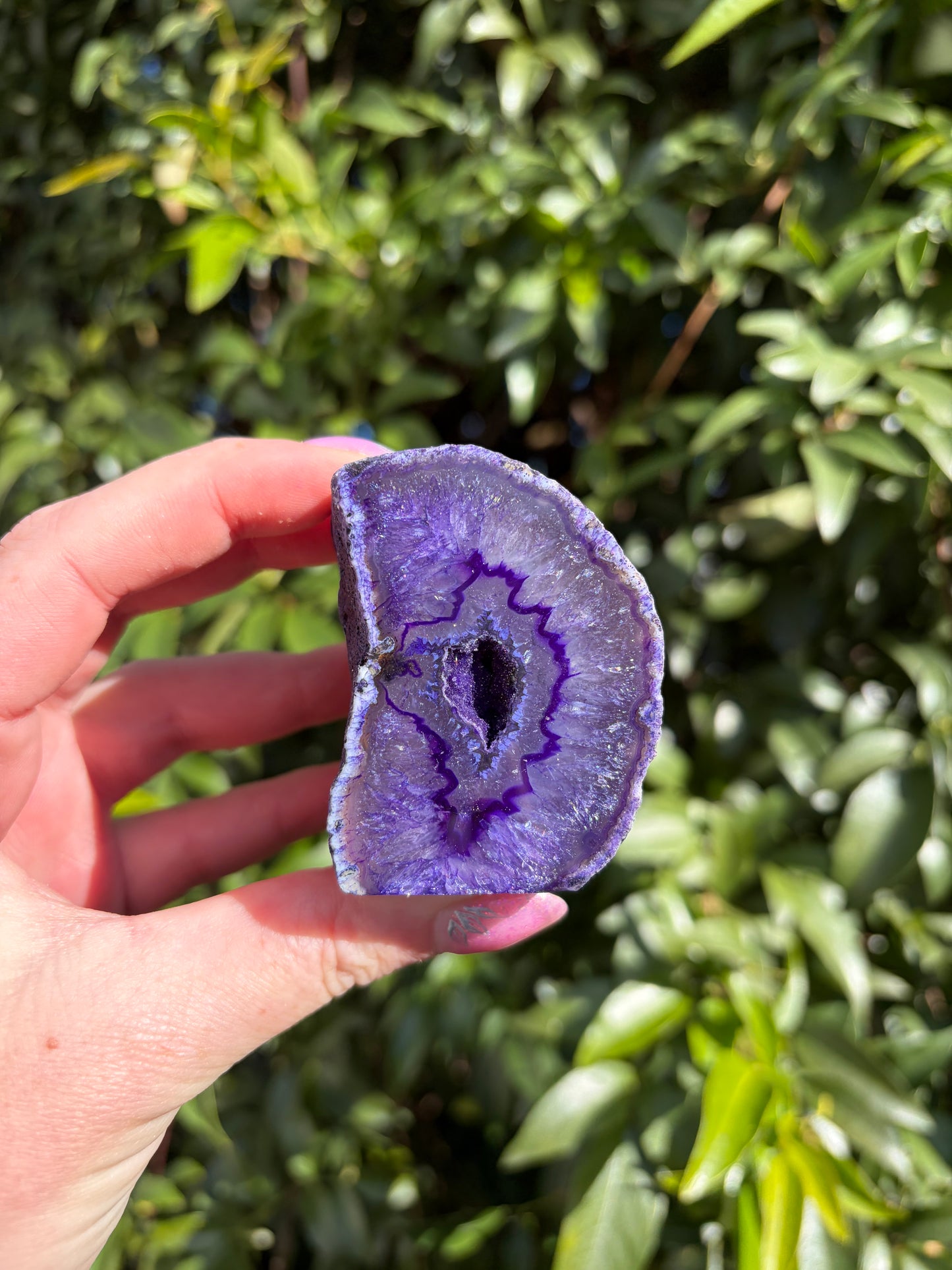 Purple Agate Geode A