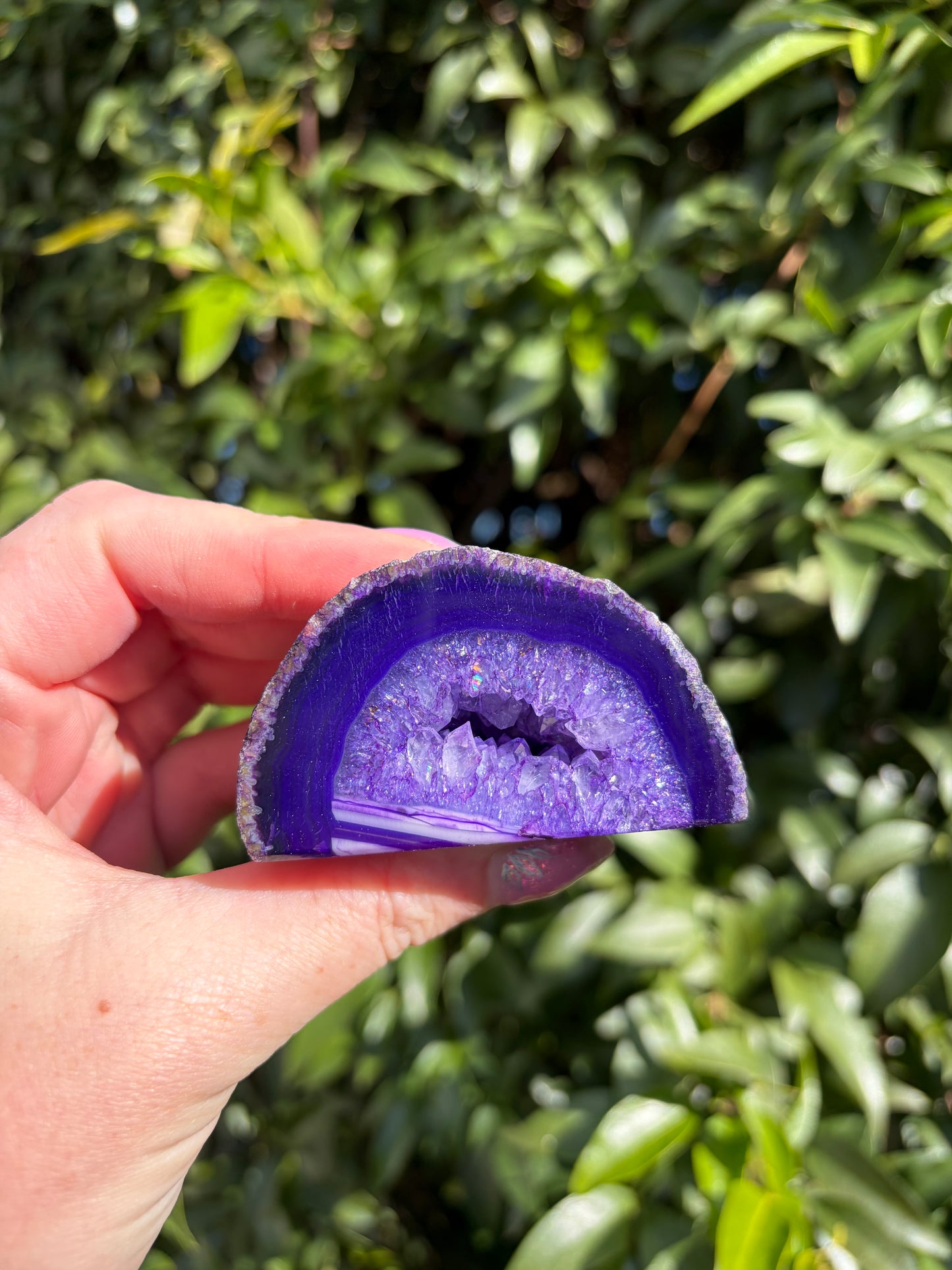 Purple Agate Geode D