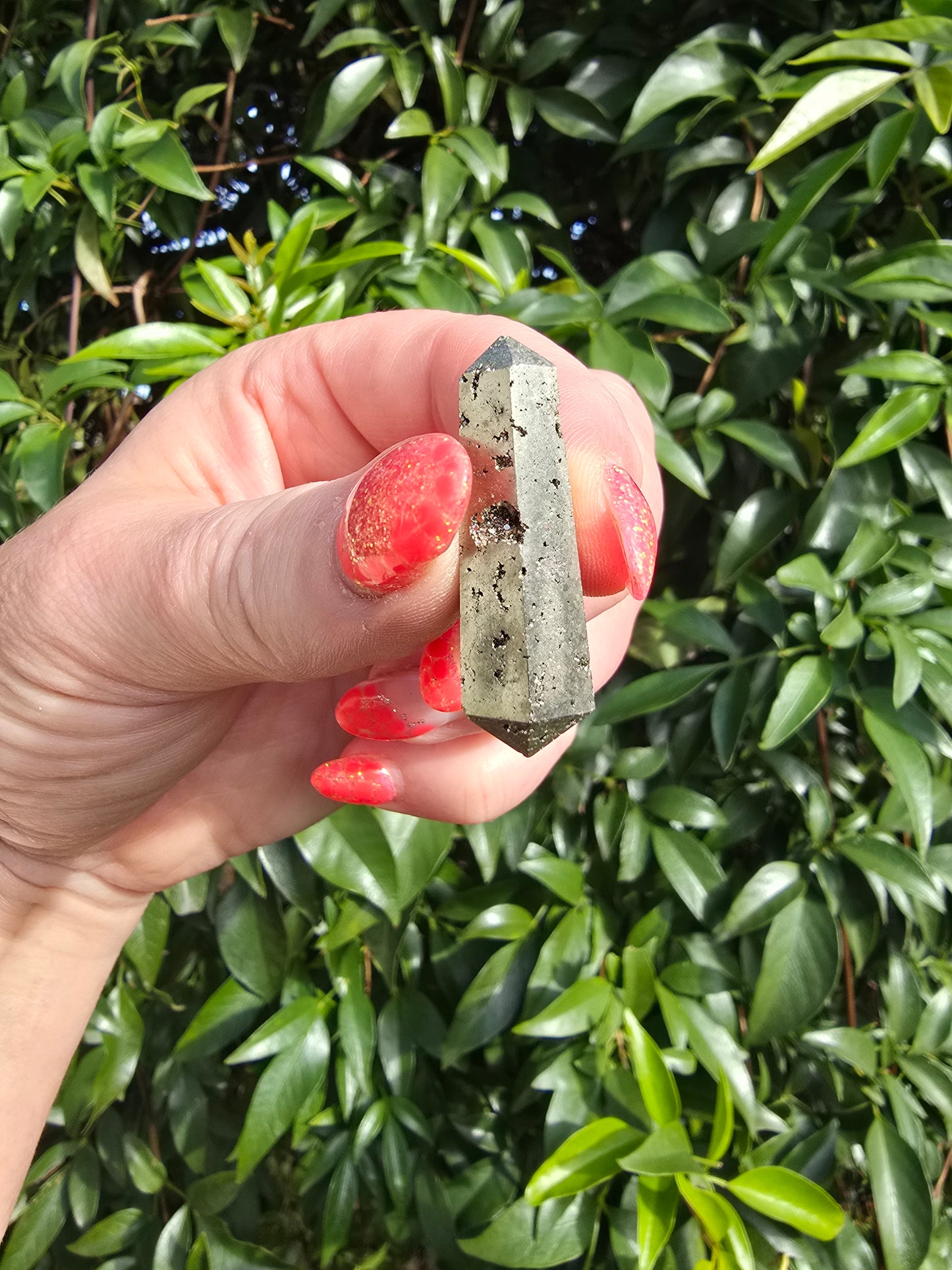 Pyrite Druzy Double Terminated Point Small