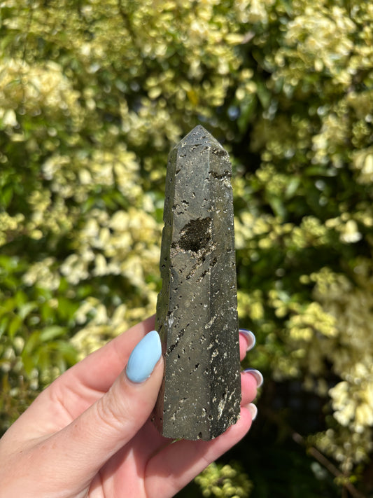 Pyrite Druzy Point Large A