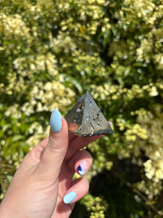 Pyrite Druzy Pyramid A