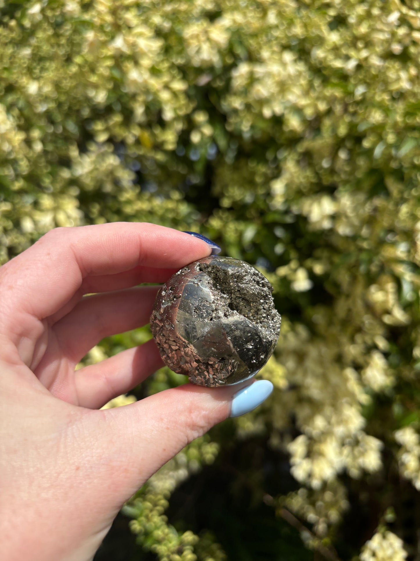 Pyrite Druzy Sphere A