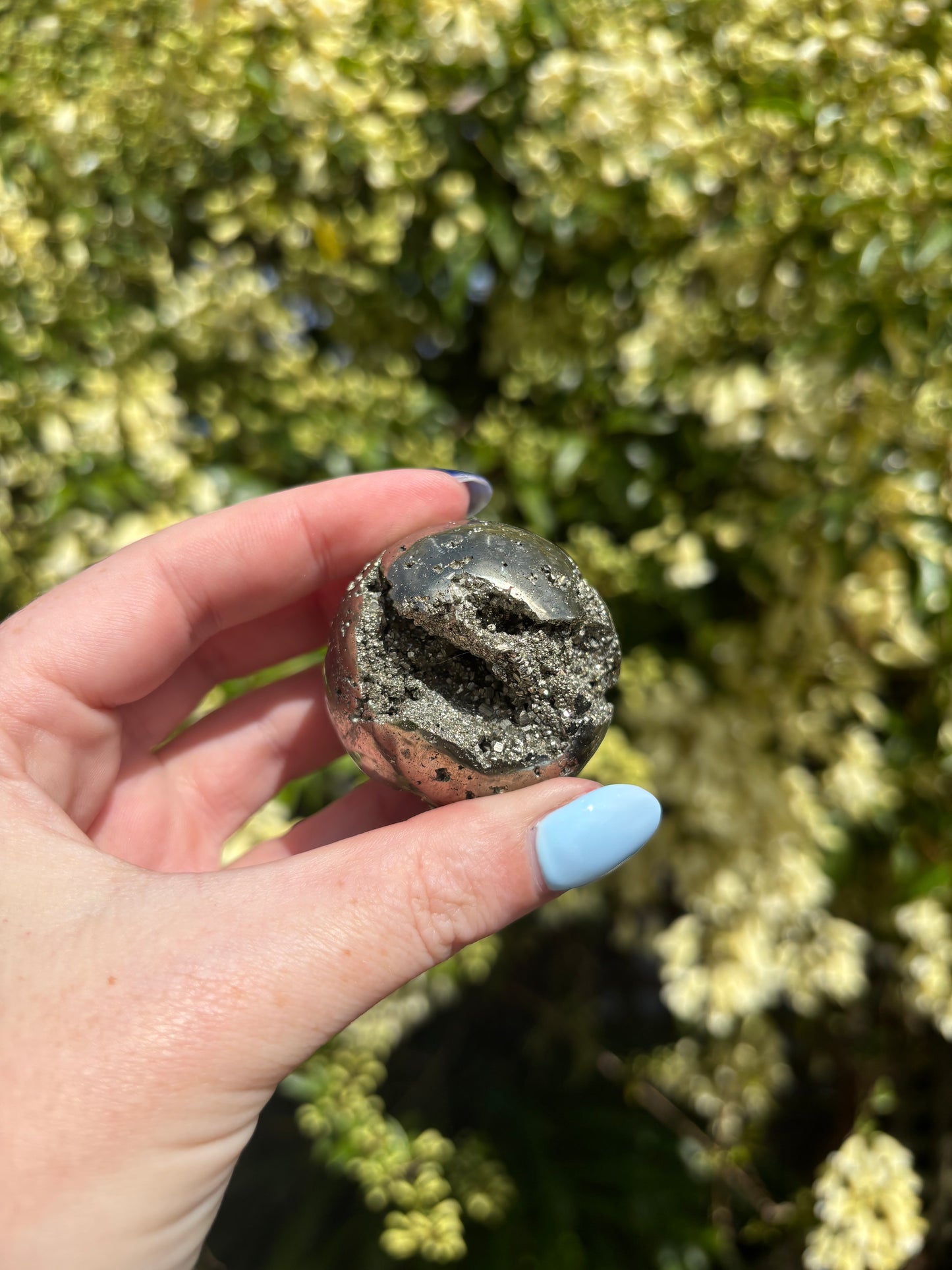 Pyrite Druzy Sphere A