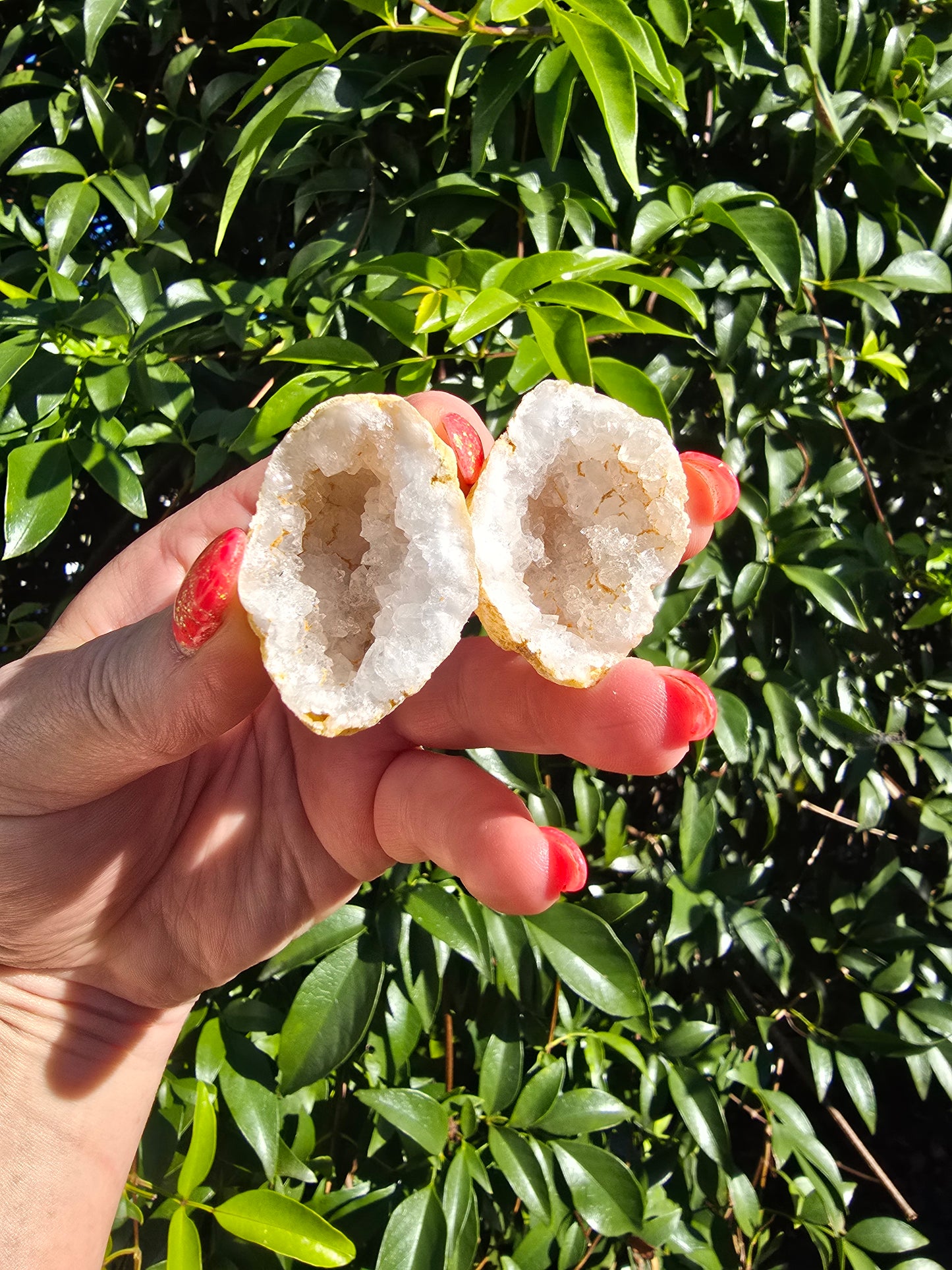Quartz Geode Small Pair