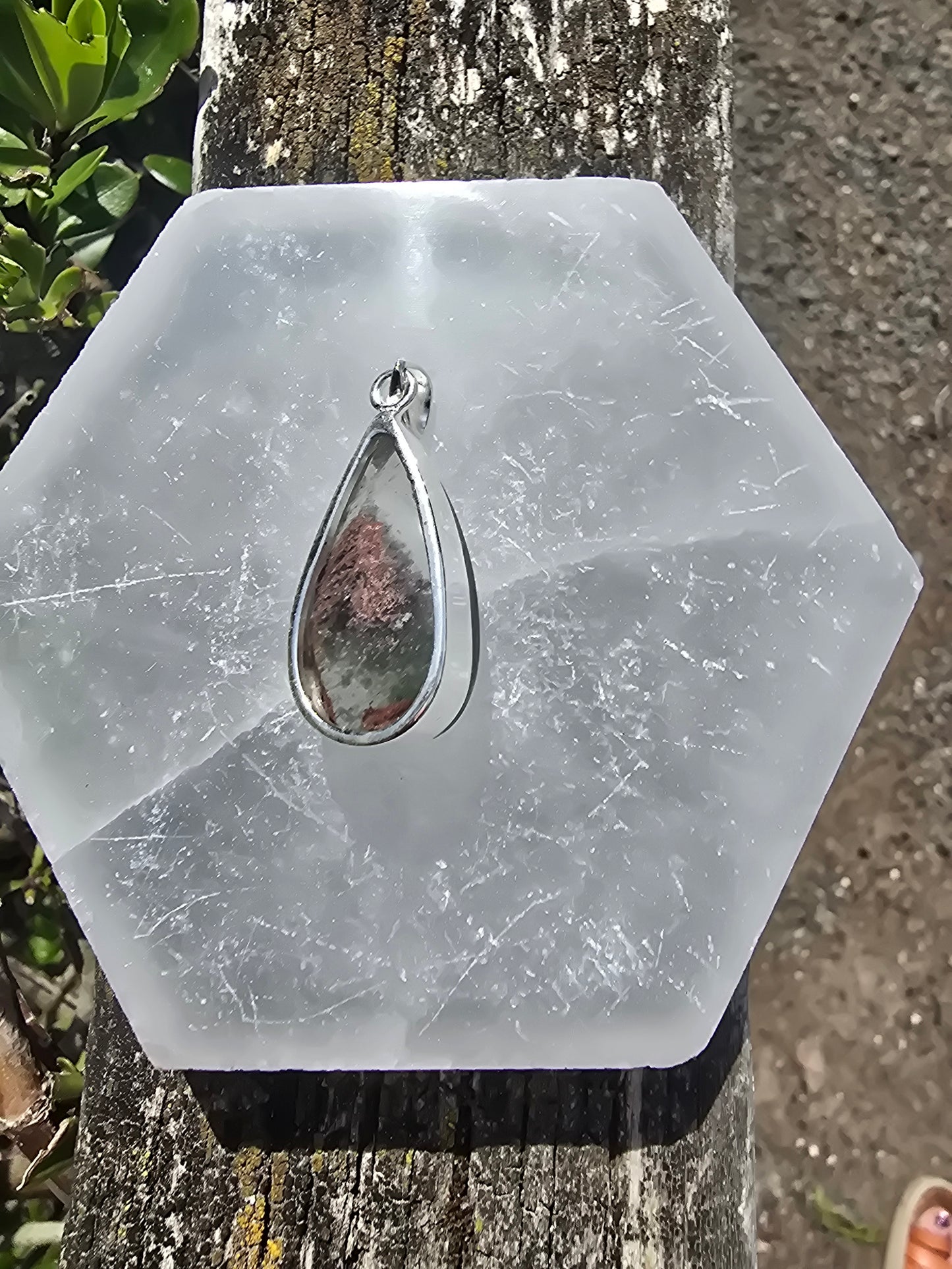 Quartz With Inclusions | Polished Sterling Silver Pendant A