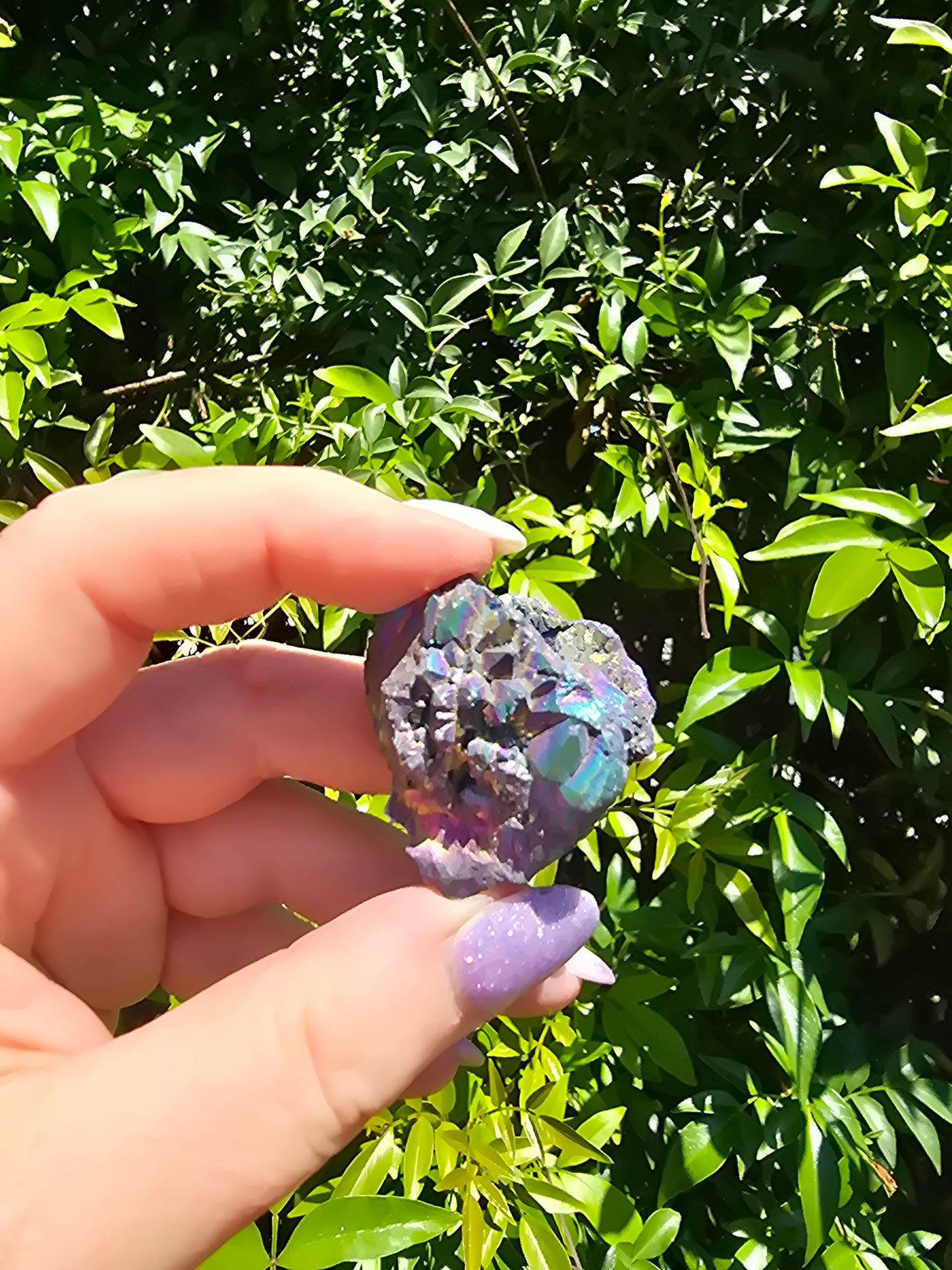Rainbow Titanium Quartz Cluster D