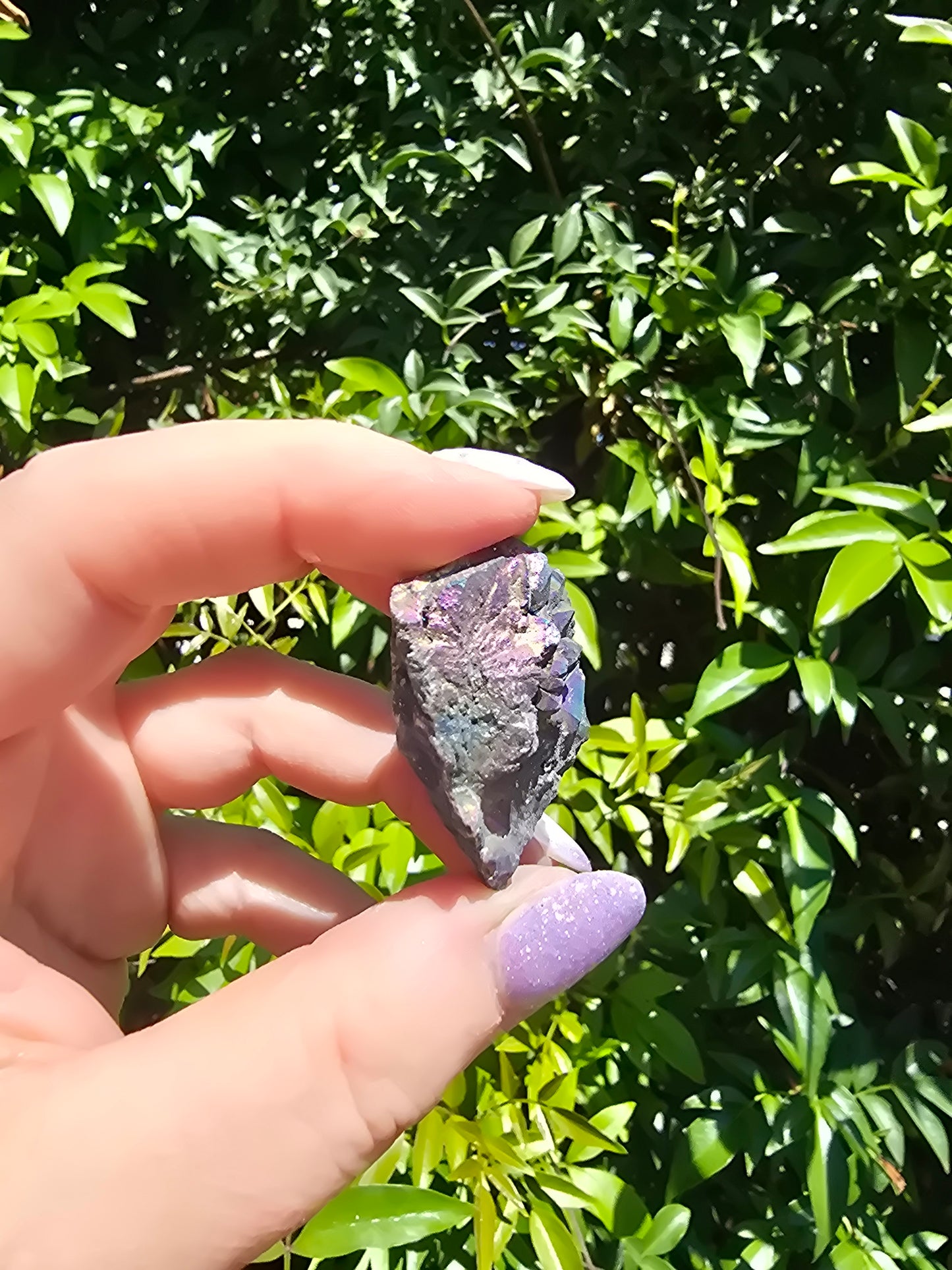 Rainbow Titanium Quartz Cluster D