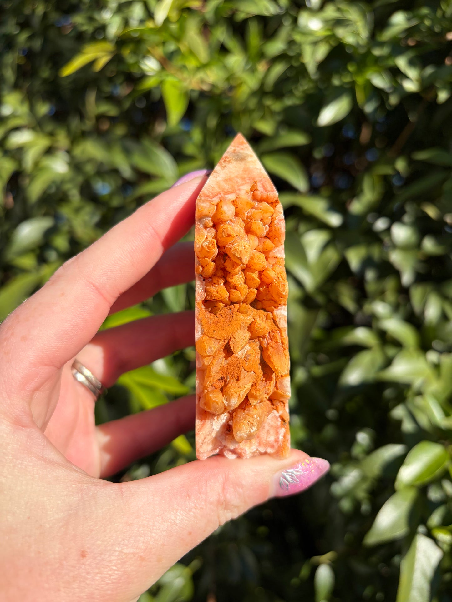 Rainbow Calcite Cluster Point B