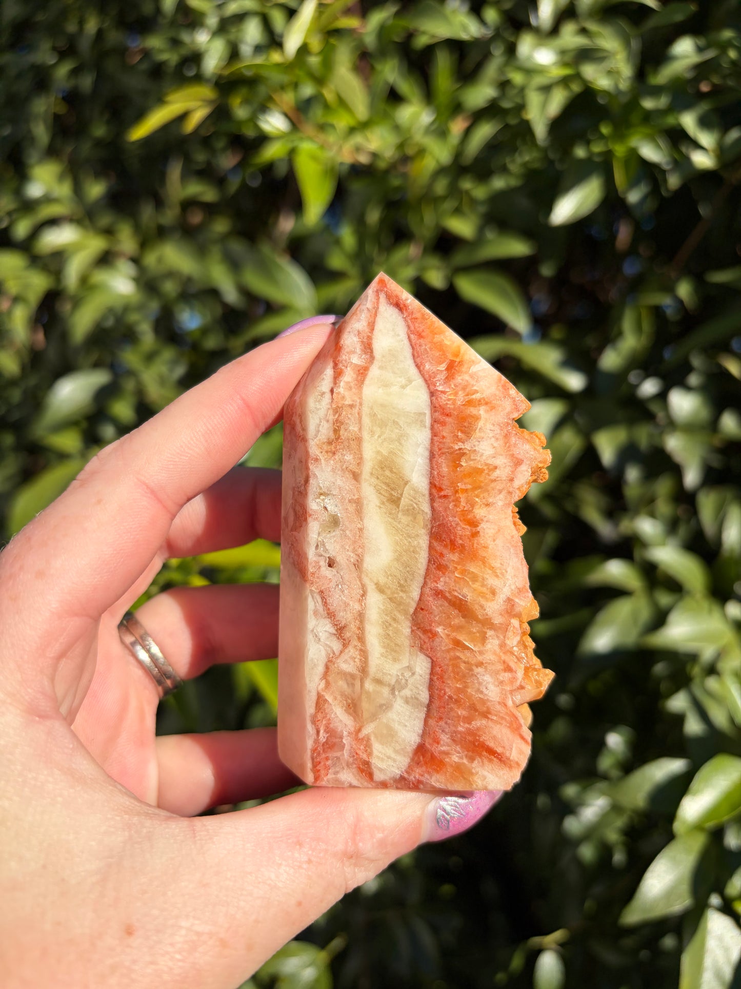 Rainbow Calcite Cluster Point B