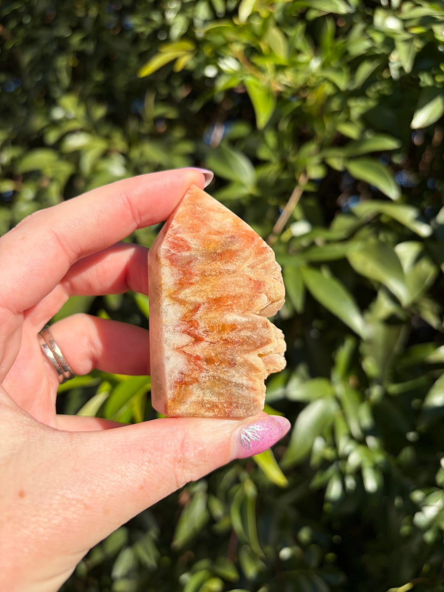Rainbow Calcite Cluster Point D
