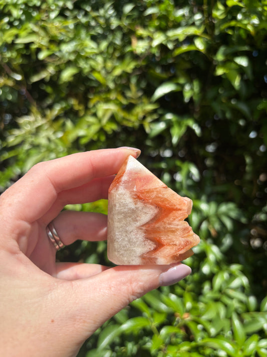 Rainbow Calcite Cluster Point E