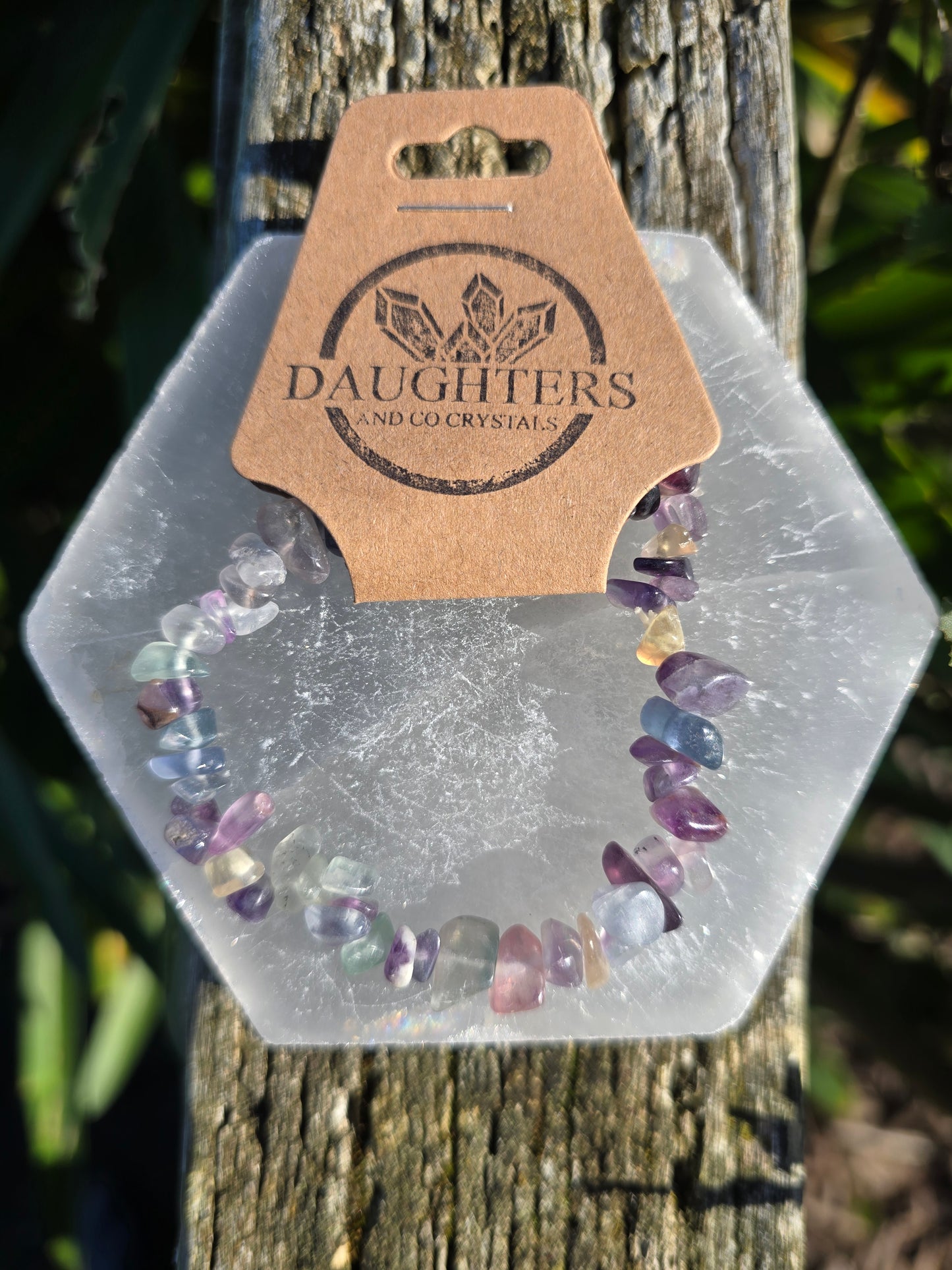 Rainbow Fluorite | Crystal Chip Bracelet