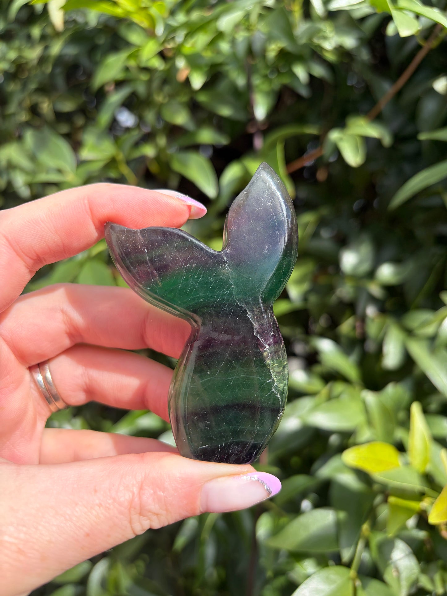 Rainbow Fluorite Mermaid Tail A