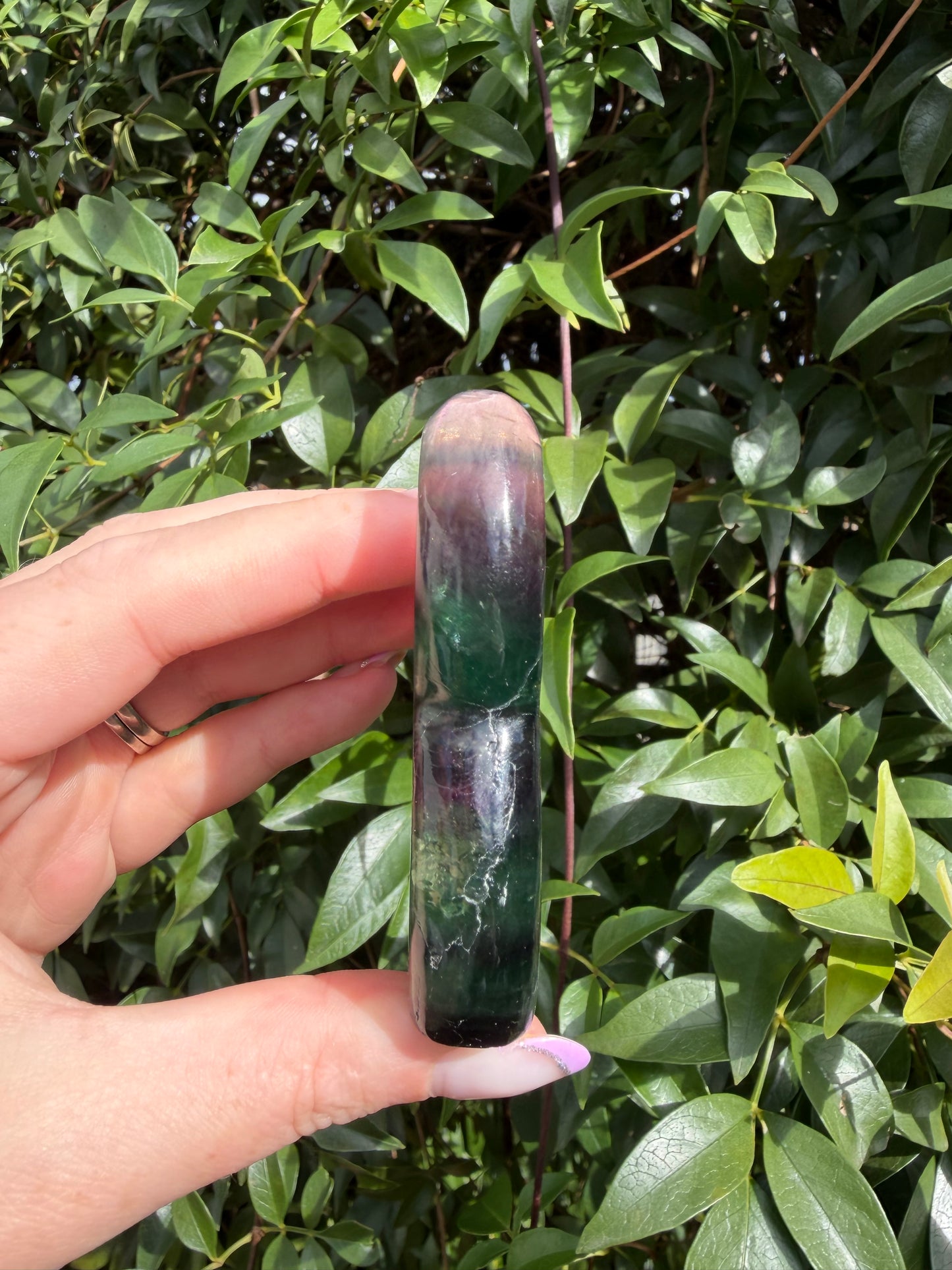 Rainbow Fluorite Mermaid Tail A