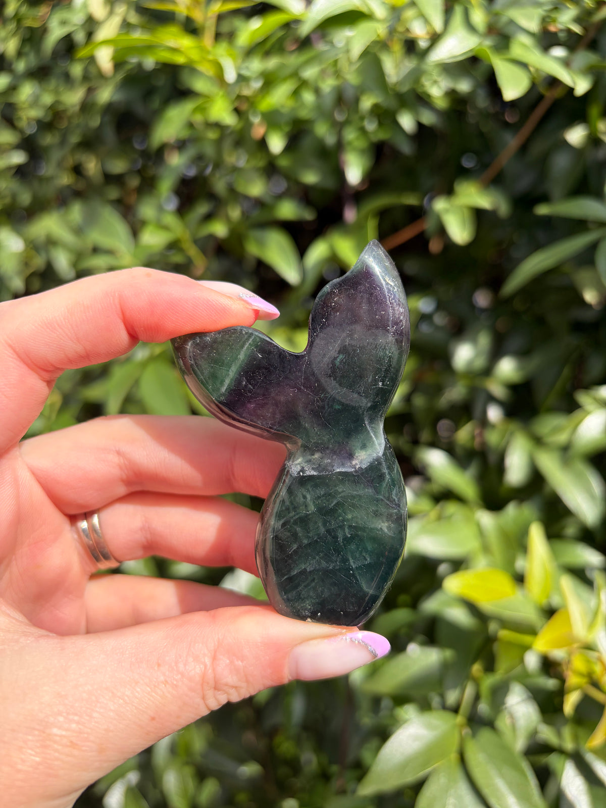Rainbow Fluorite Mermaid Tail B