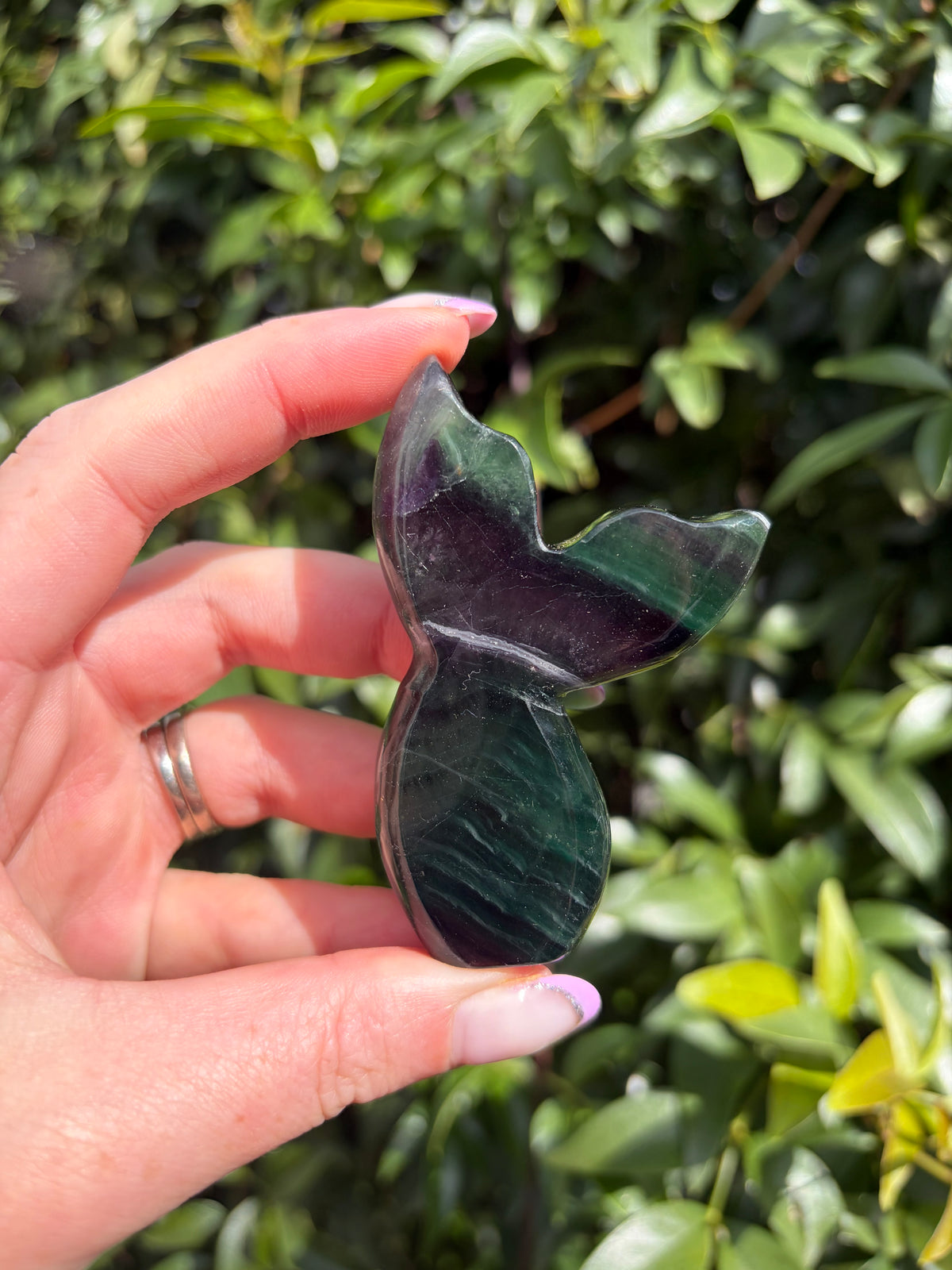 Rainbow Fluorite Mermaid Tail B