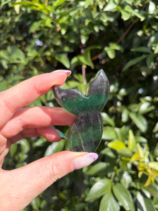 Rainbow Fluorite Mermaid Tail E