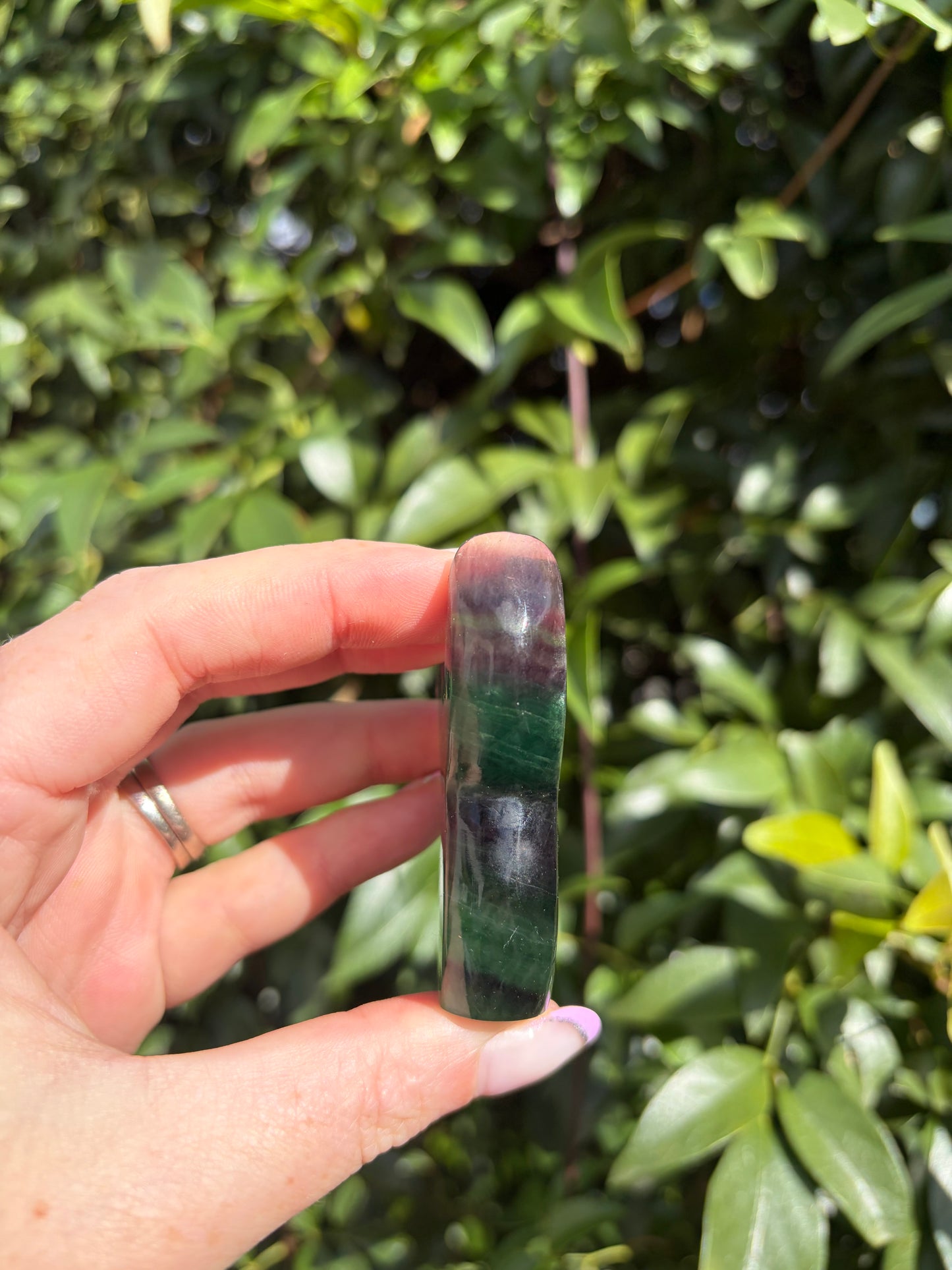 Rainbow Fluorite Mermaid Tail E