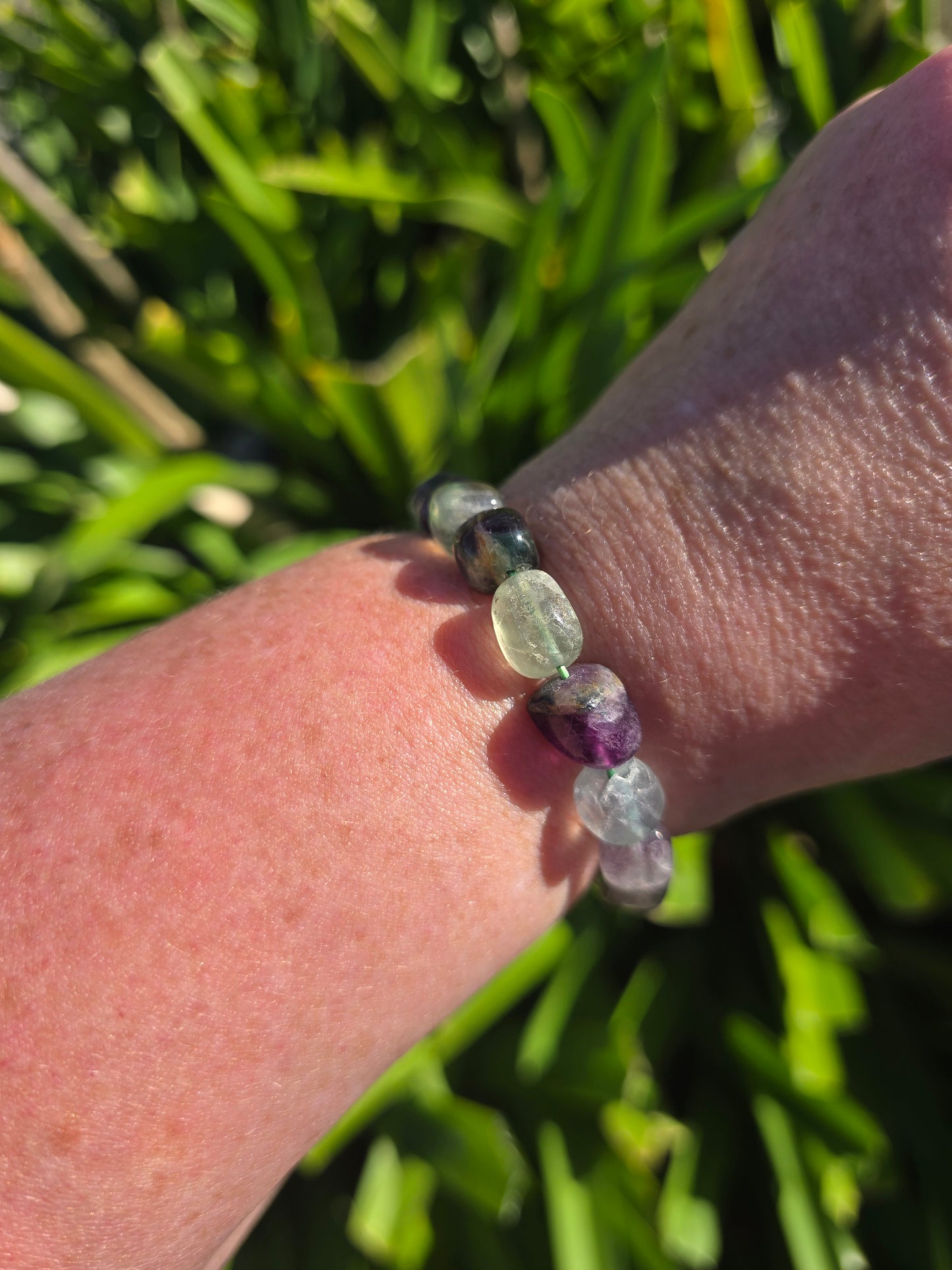 Rainbow Fluorite | Nugget Bead Bracelet