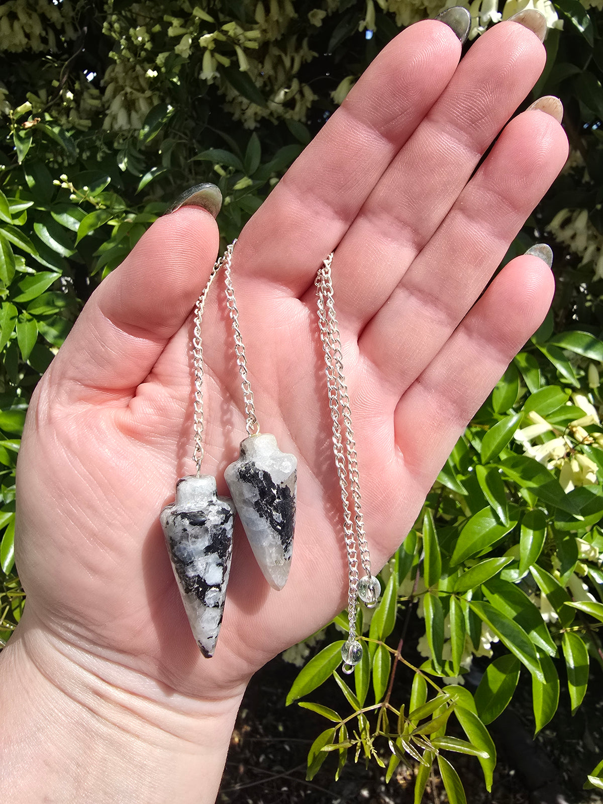 Rainbow Moonstone Cone Pendulum