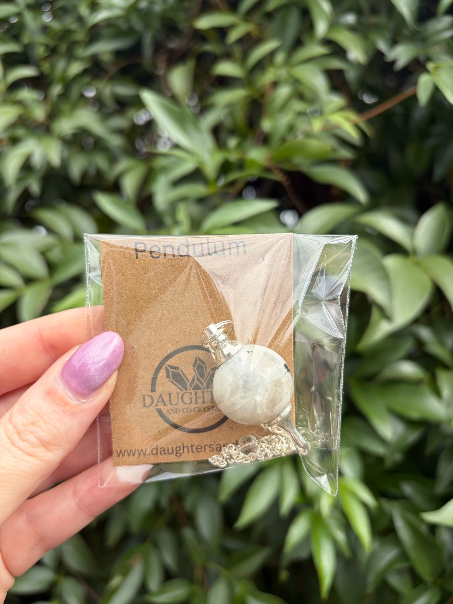 Rainbow Moonstone Sphere Pendulum