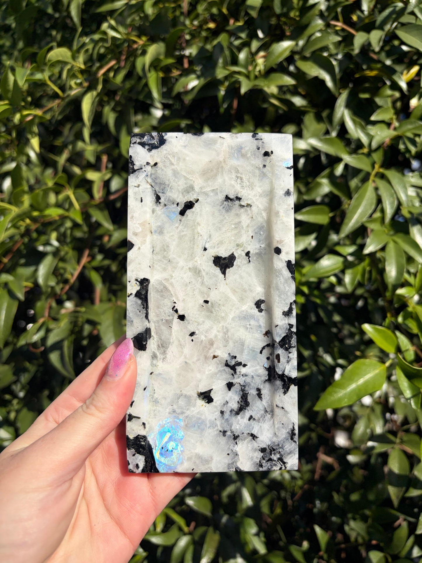 Rainbow Moonstone Rectangle Tray A