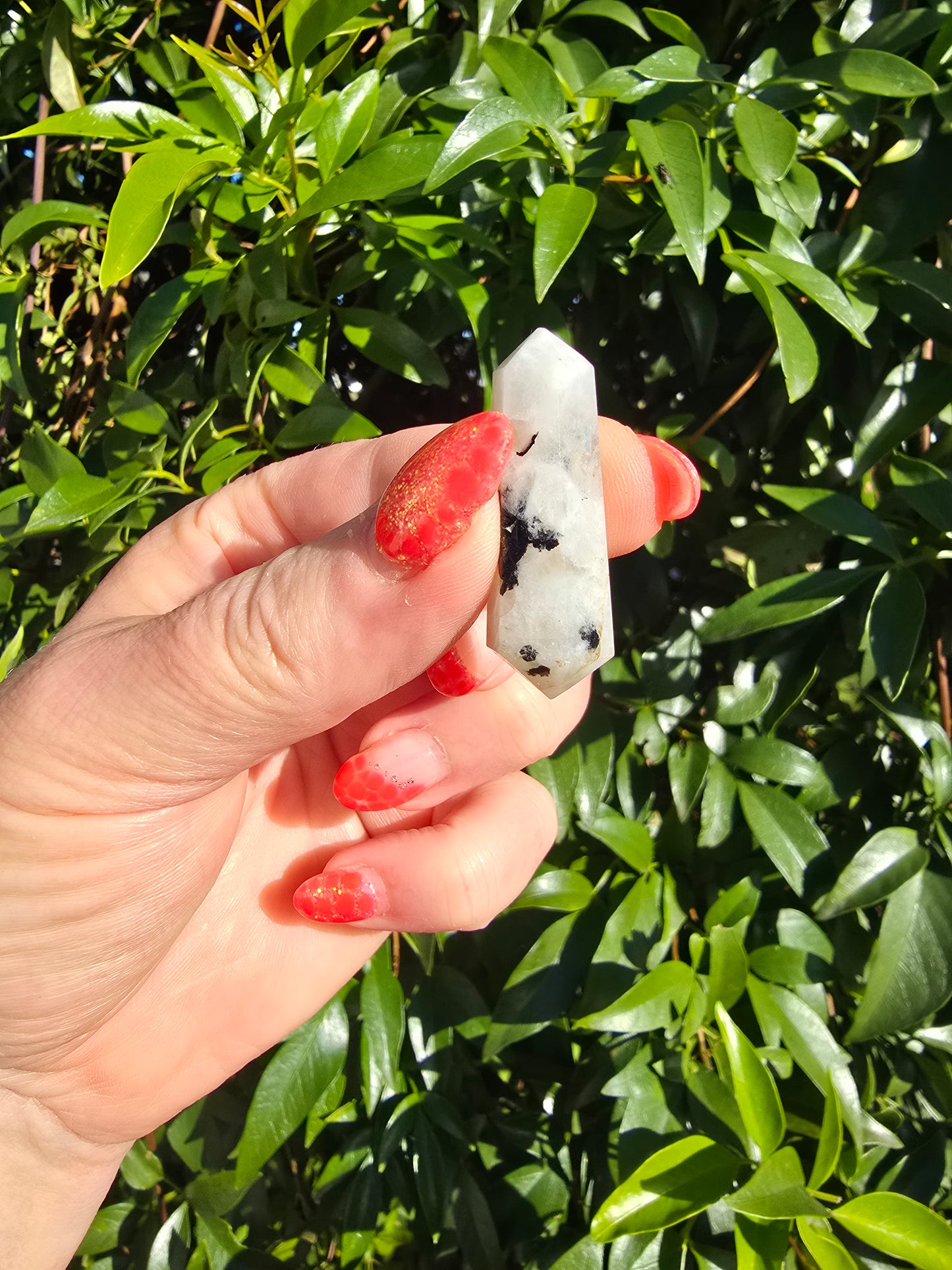 Rainbow Moonstone Double Terminated Point