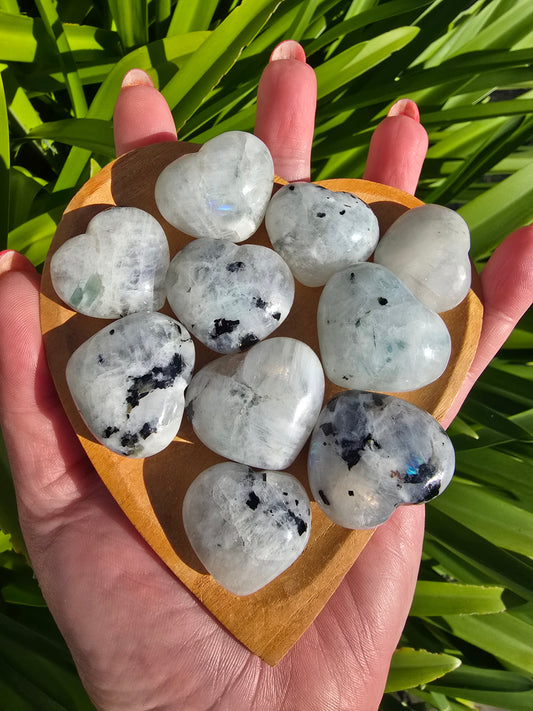 Rainbow Moonstone Small Heart