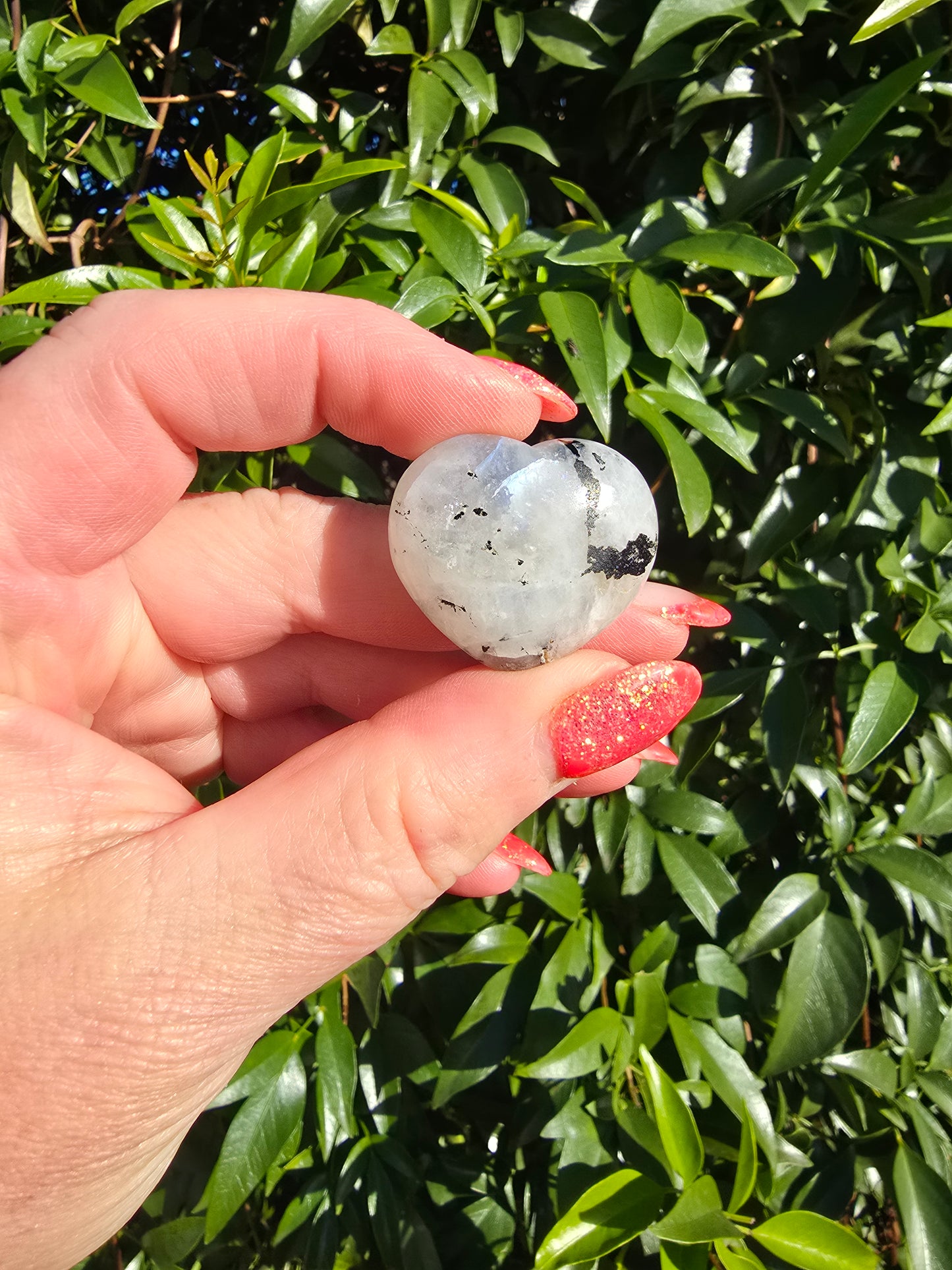 Rainbow Moonstone Small Heart