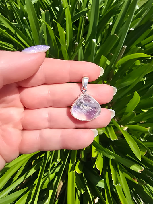 Rainbow Moonstone | Polished Sterling Silver Pendant G