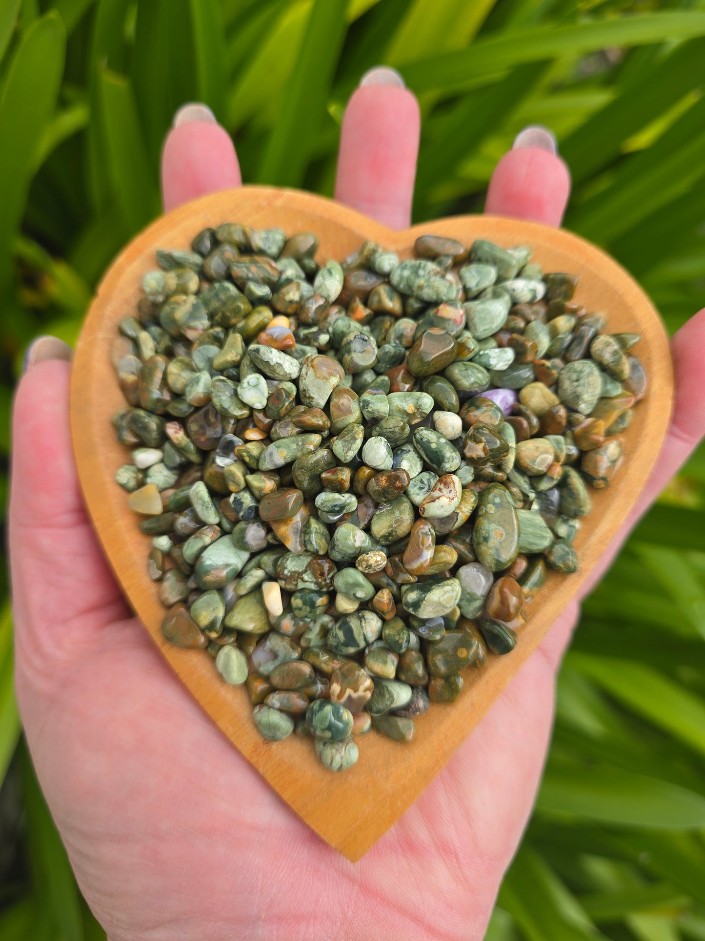 Rainforest Jasper Crystal Chip 100 gms Bag